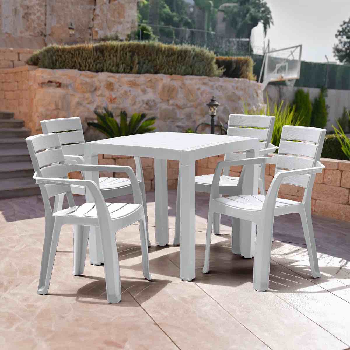 Winston Porter Overturf 5-Piece Patio Dining Set ( incomplete only 4 chairs ) 
