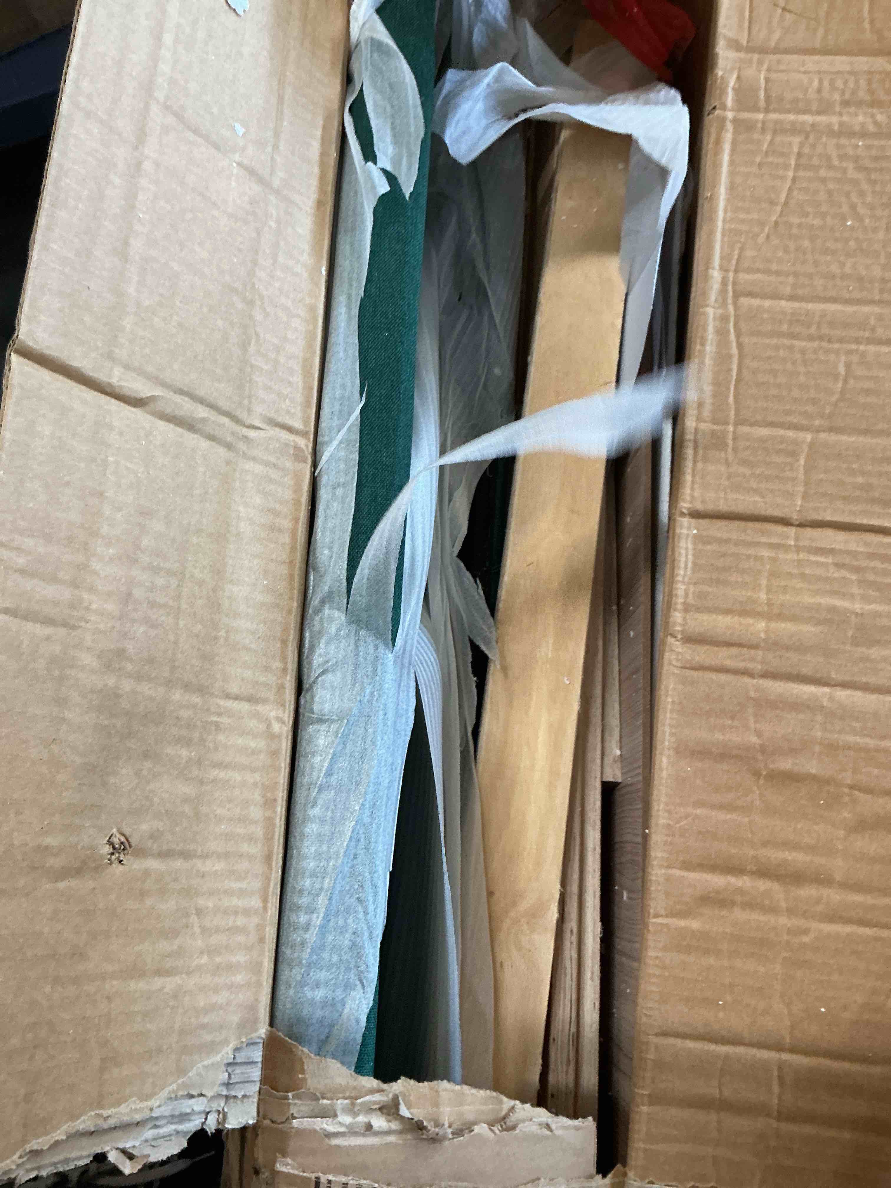 Upholstered Double Twin Size Daybed with Trundle and Drawer Green (Incomplete, Box 1/3 )