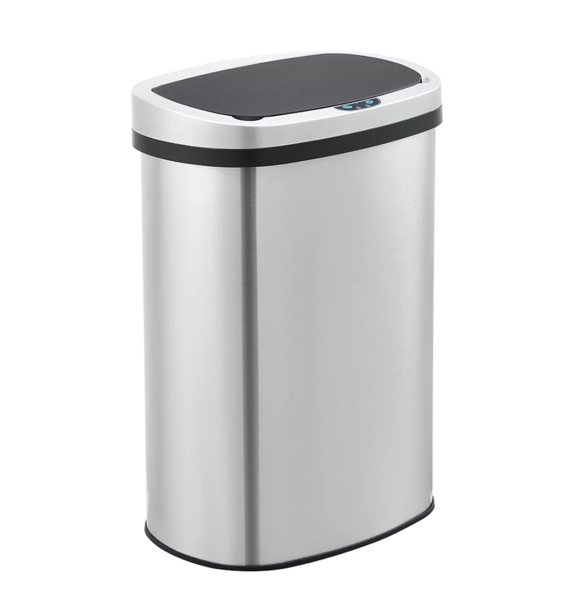 13 Gal./50 Liter Stainless Steel Oval Motion Sensor Trash Can for Kitchen
