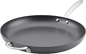 Rachael Ray 80089 Professional Hard Anodized Nonstick Fry Panwith Helper Handle, 14 Inch - Gray