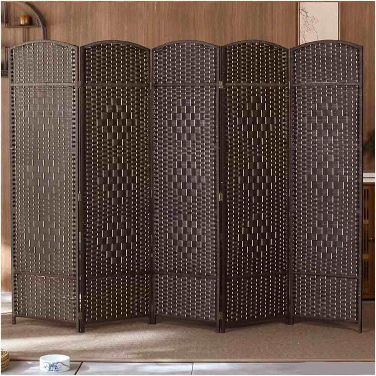 (Similar to stock photo) Patio rattan Divider Folding Privacy Screen HY-P230511