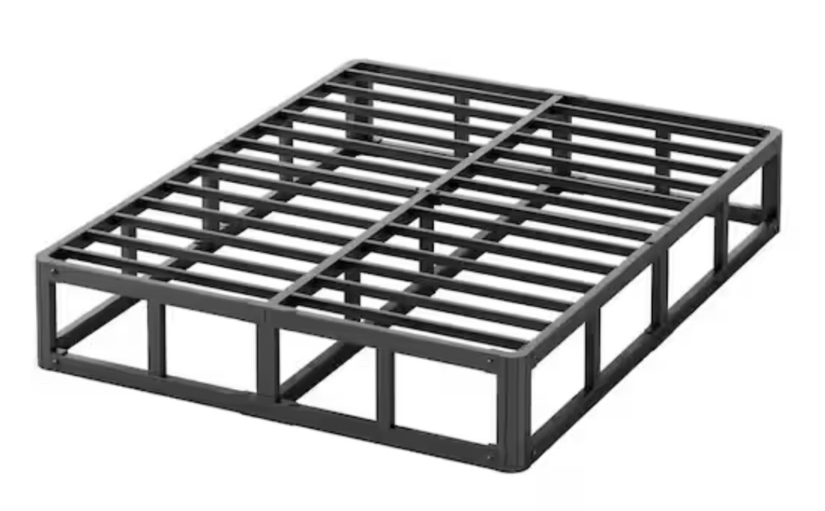 9 in. High Queen Size Metal Box Spring with Sturdy Mattress Foundation, Easy Assembly Bed Base