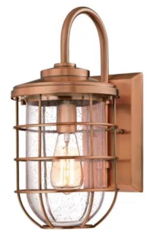 Woolverton Washed Copper 1 - Bulb 17.05" H Outdoor Wall Lantern
