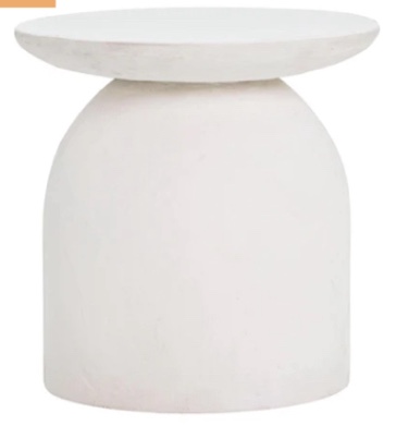 Aloe White Indoor / Outdoor Concrete Side Table