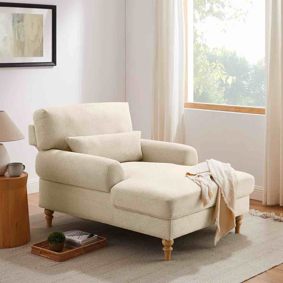 Davene Upholstered Chaise Lounge with Adjustable Backrest