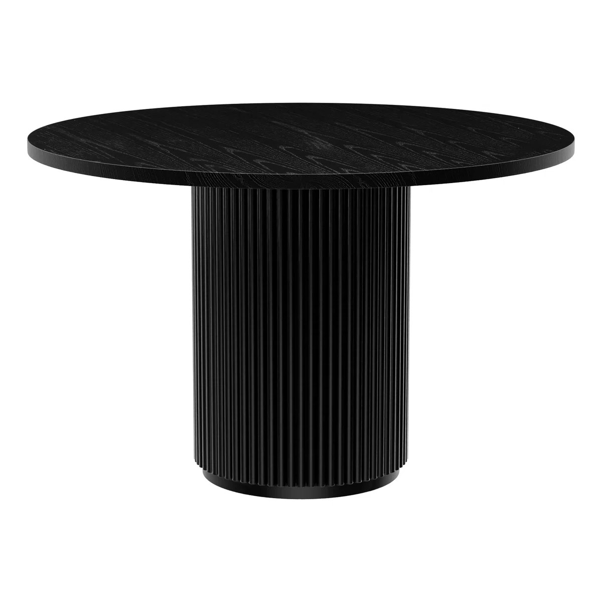 *incomplete,table top only* Astraea Round Wood Dining Table Color: Black, Size: 29.6"H x 35"L x 35"W