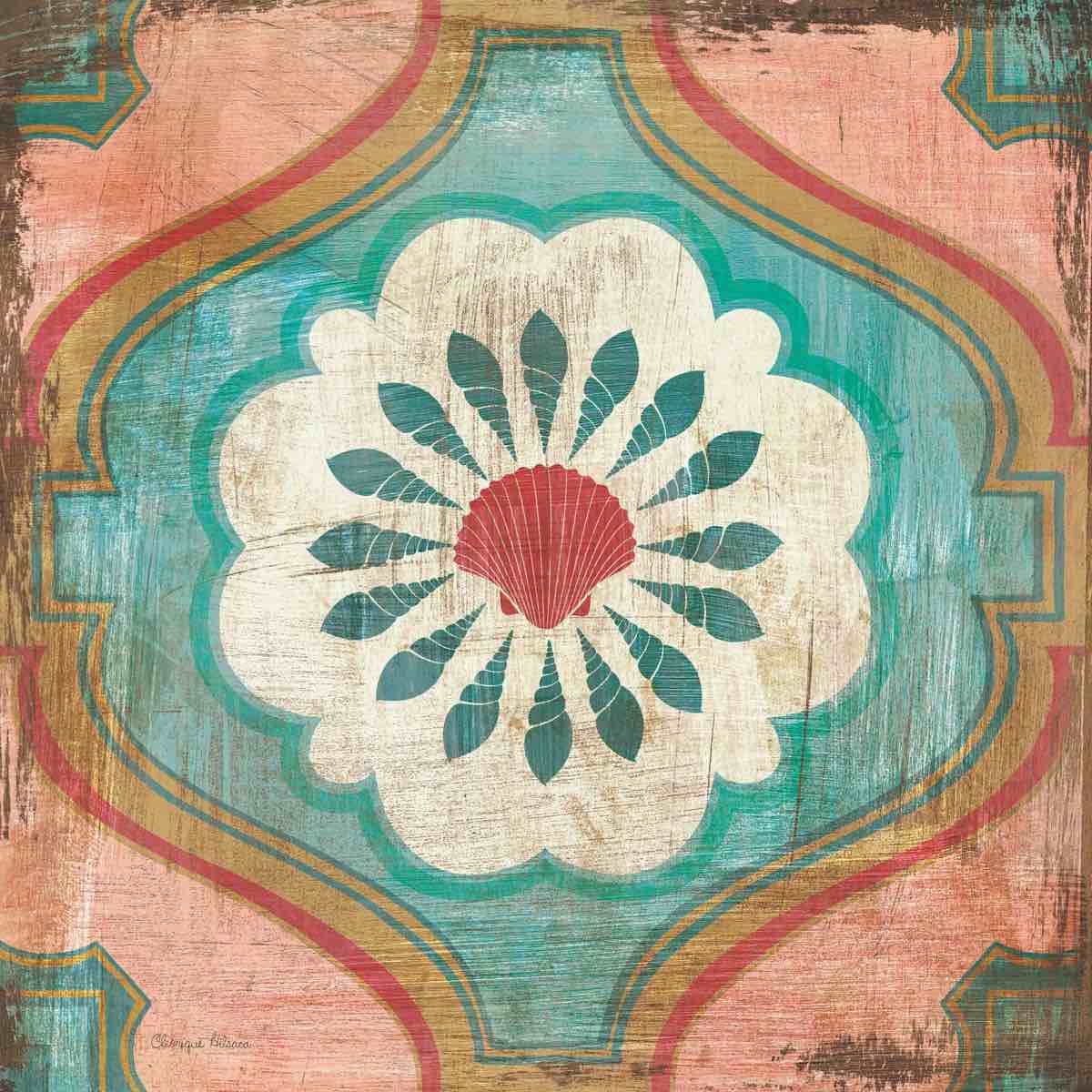 " Bohemian Sea Tiles VIII " by Cleonique Hilsaca 30”x30” 