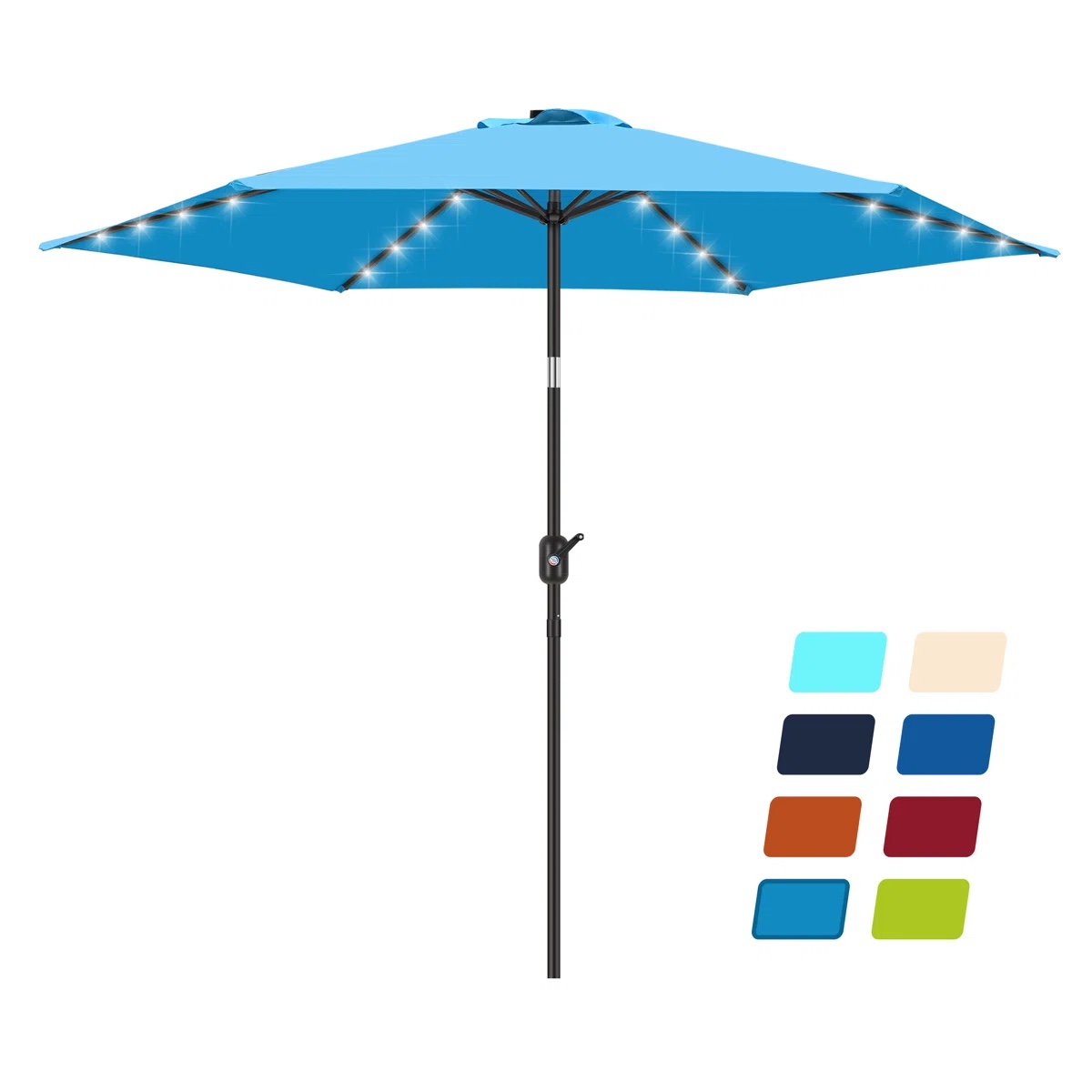 Boxwell 90" Lighted Market Umbrella