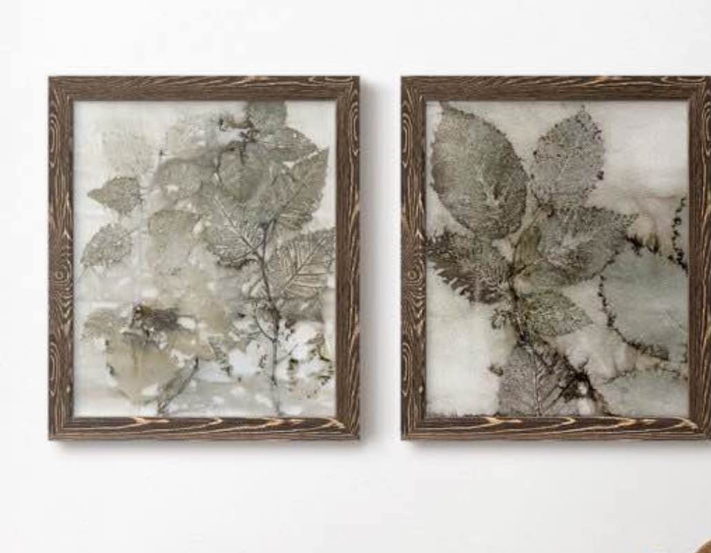 Birch Leaves I Painting Print on Canvas (Set of 2