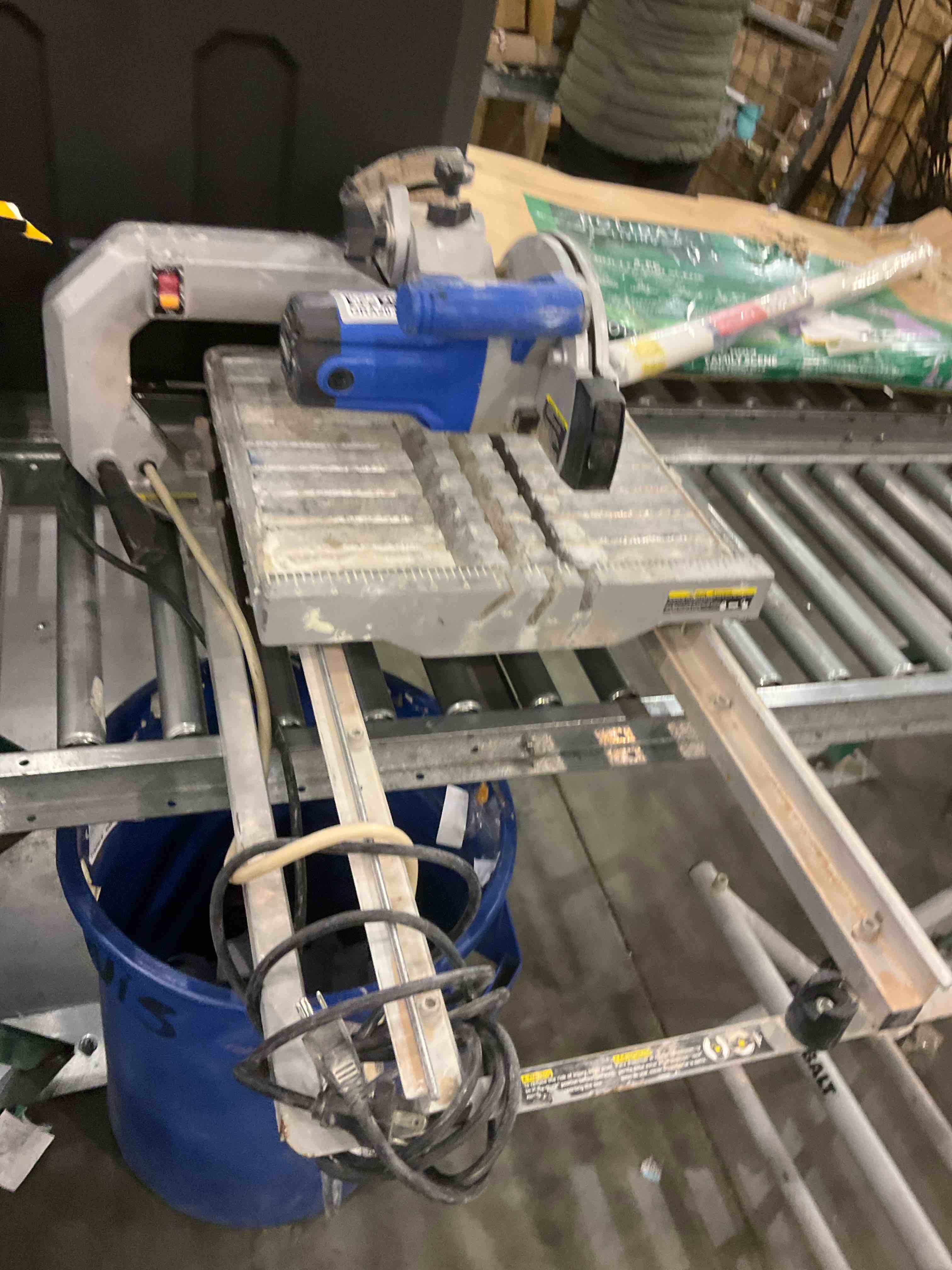 Prostormer 10 Inch Table Saw with Stand, 15A 5000RPM Portable Benchtop Saw, 45°Bevel Cutting Tabletop Saw for Woodworking