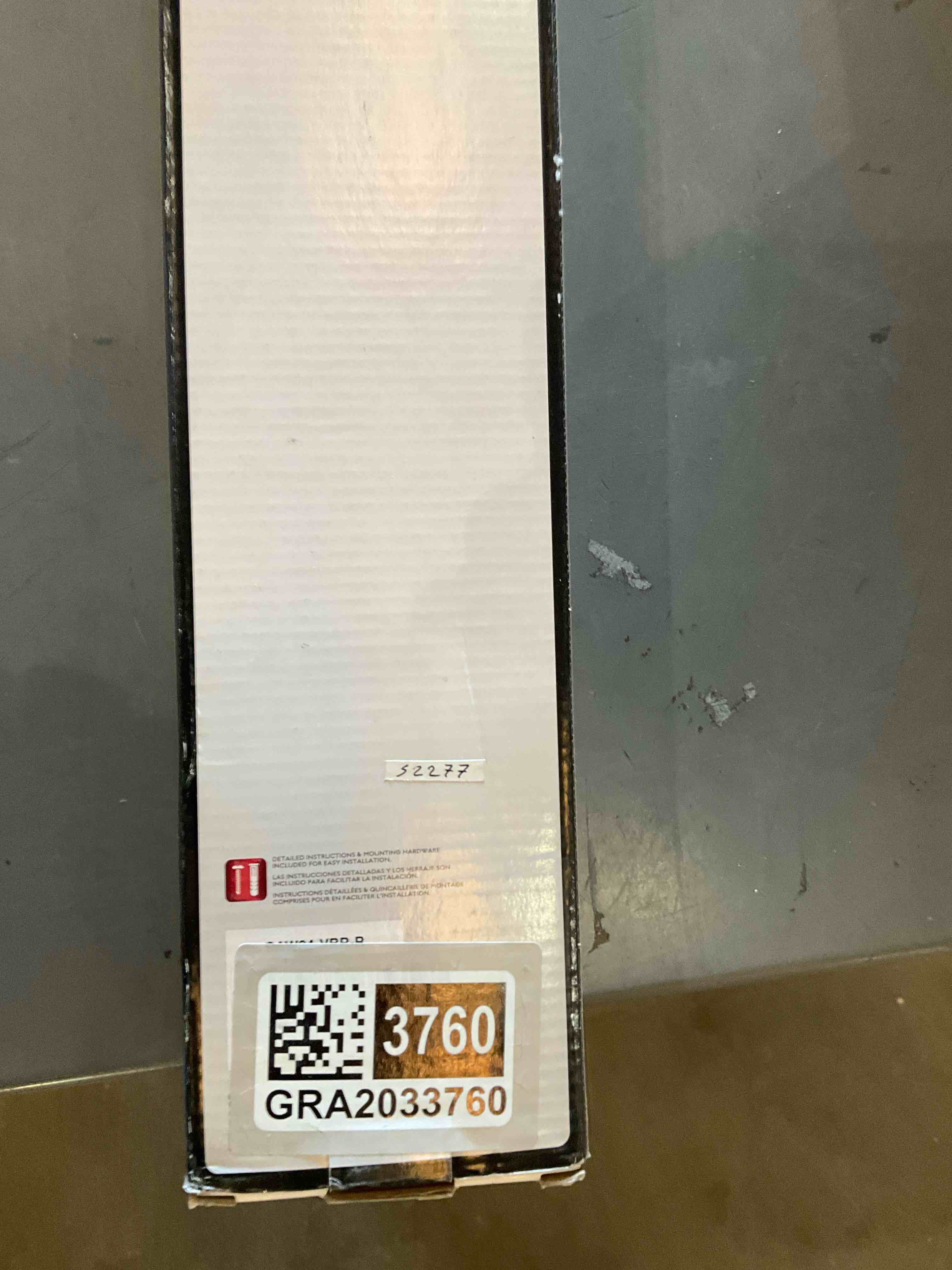 Condition photo showing As Is for towel bar 24” may be incomplete 