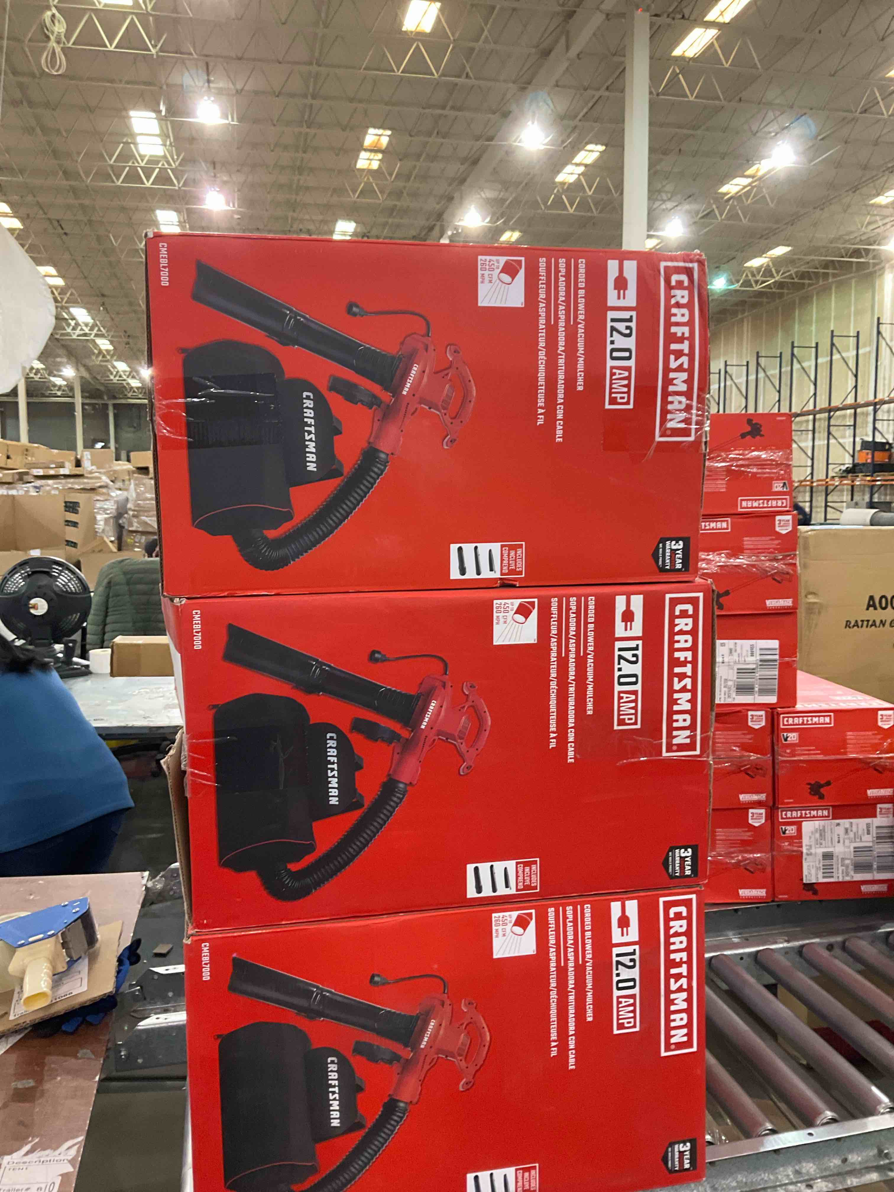 CRAFTSMAN 3-in-1 Leaf Blower, Leaf Vacuum and Mulcher, Up to 260 MPH, 12 Amp, Corded Electric (CMEBL7000)