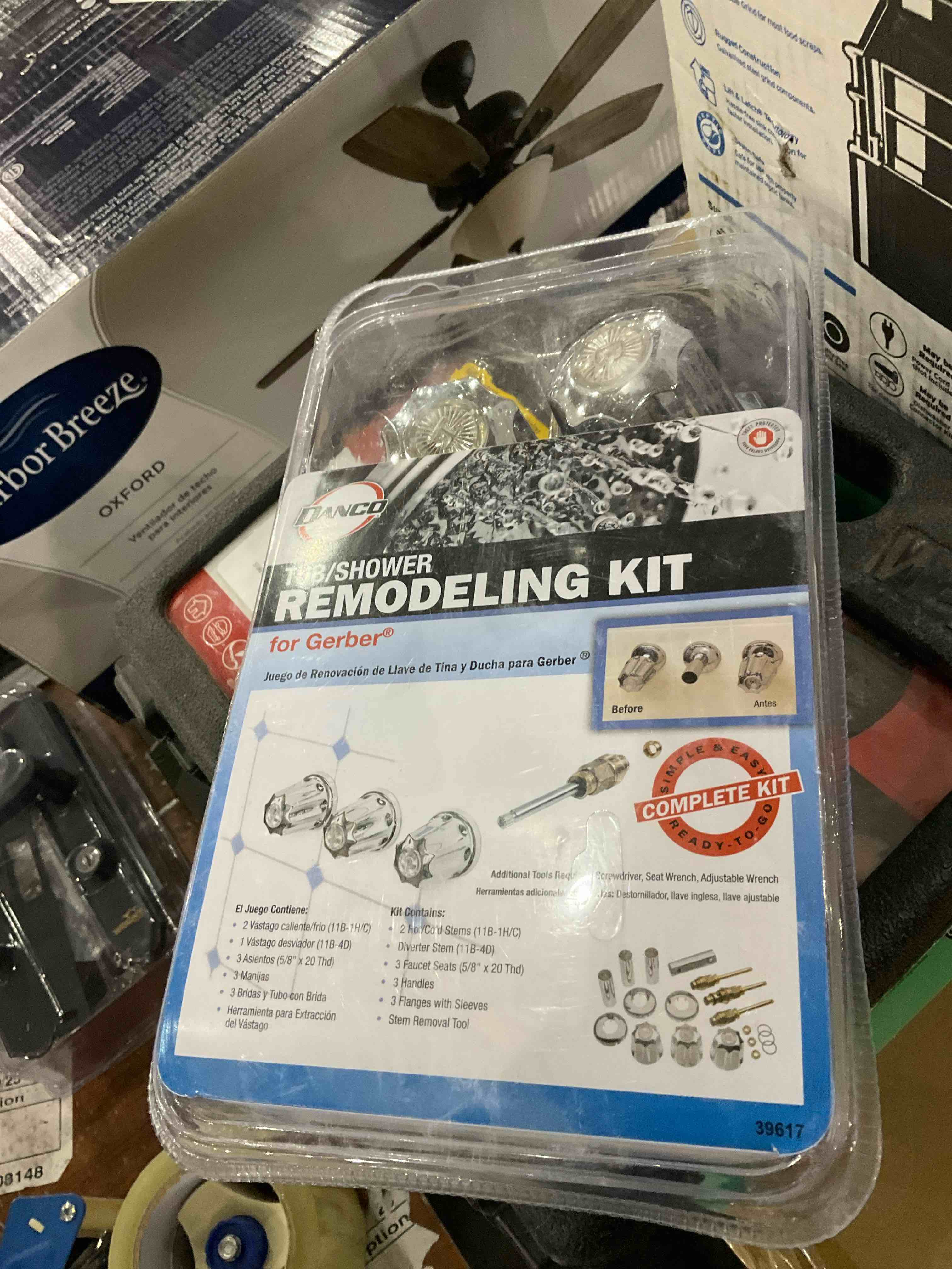 DANCO Bathtub and Shower 3-Handle Remodel/Rebuild Trim Kit for Price Pfister Verve Faucets | Knob Handle | 12H-2H, 12H-2C, 12H-18D | Chrome (39619)