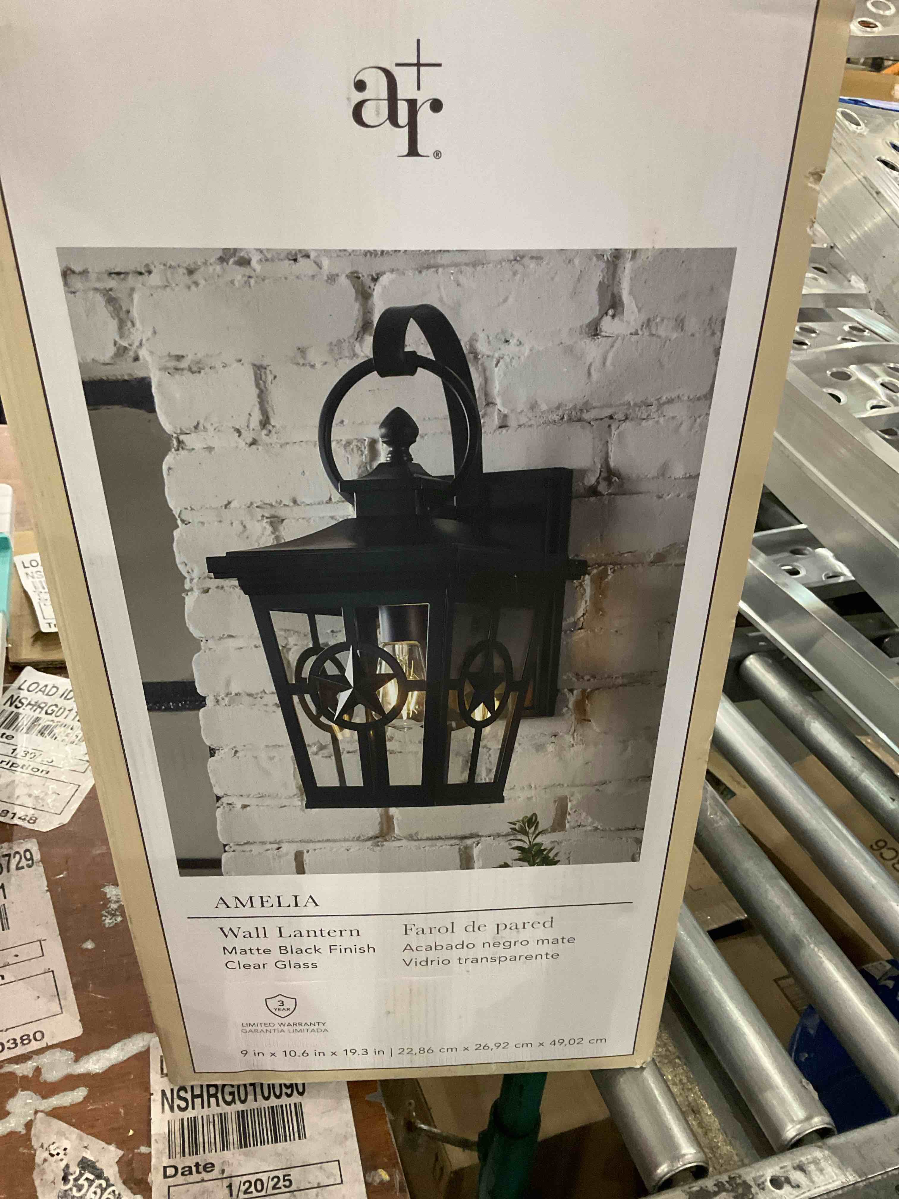 LIT-PaTH Outdoor Wall Lantern, Wall Sconce as Porch Lighting Fixture, E26 Base, Aluminum Housing Plus Glass, Water-Proof and Outdoor Rated, ETL Qualified, 1-Pack, Black