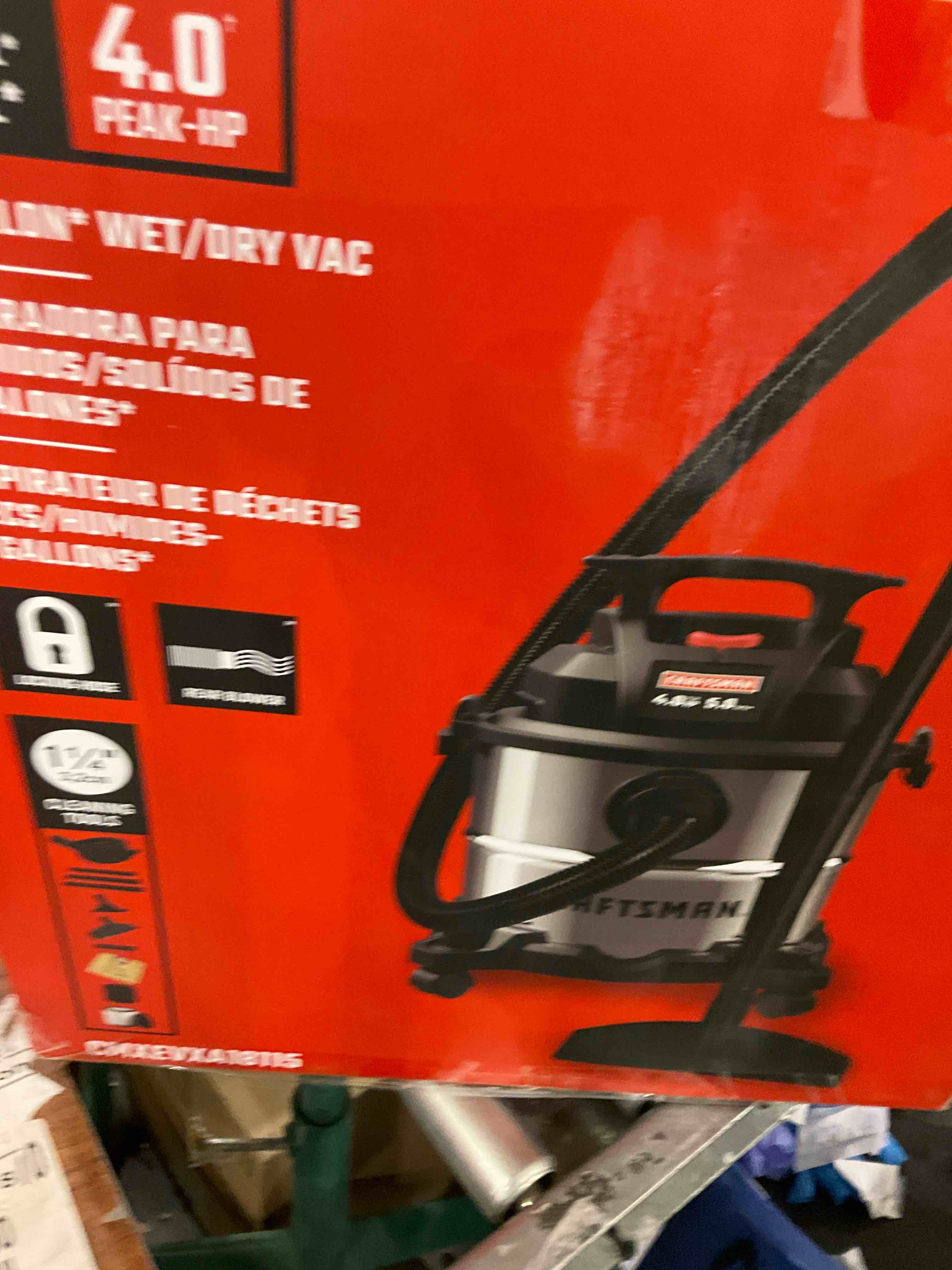 PORTER-CABLE PCX18301-4B 4 Gallon 4 HP Wet/Dry Vacuum, Stainless Steel Light Weight Portable Shop Vacuum, 3 in 1 Function with Attachments