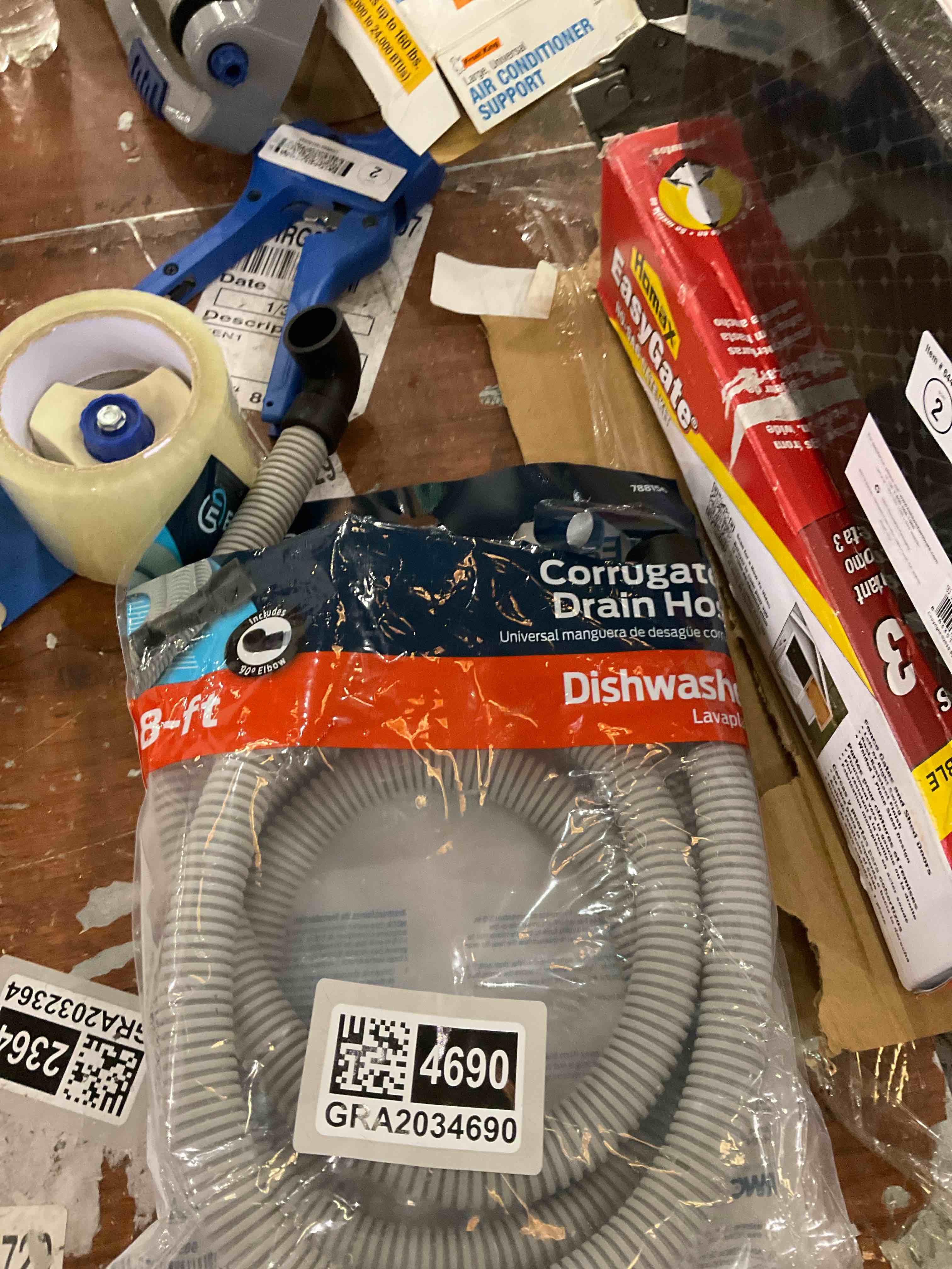 HLMOptimo 10 Feet Universal Washing Machine Drain Hose Flexible Dishwasher Drain Hose Extension Kits Corrugated Washer Hose w/ 1 Adapter 4 Hose Clamps 1 U-Bend Hose Holder