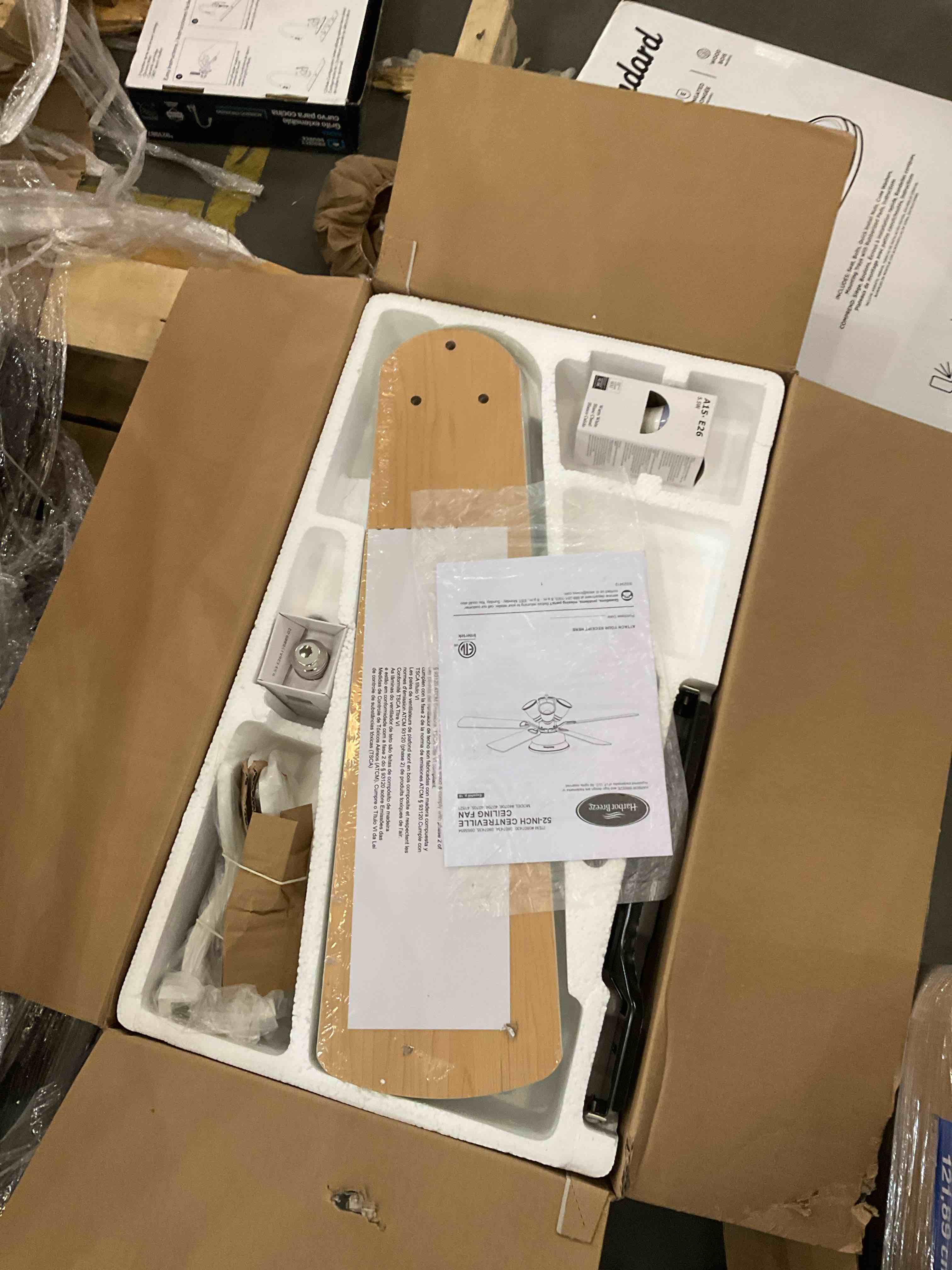 Condition photo showing Good Condition for Harbor Breeze Centreville 52-in White Indoor Flush Mount Ceiling Fan 0807435