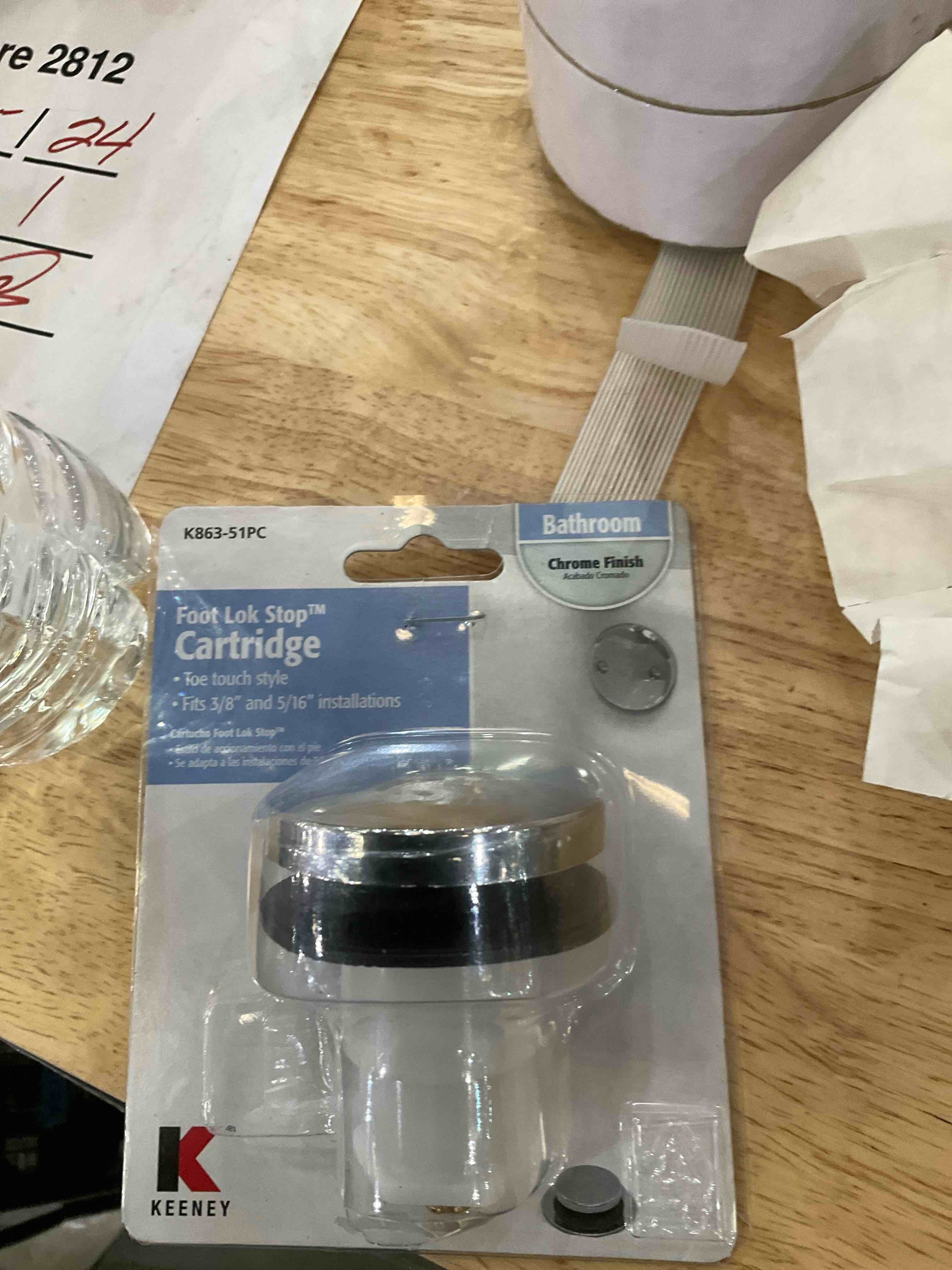 Plumb Pak Cartridge Foot LOK POL Chrome K863-51PC