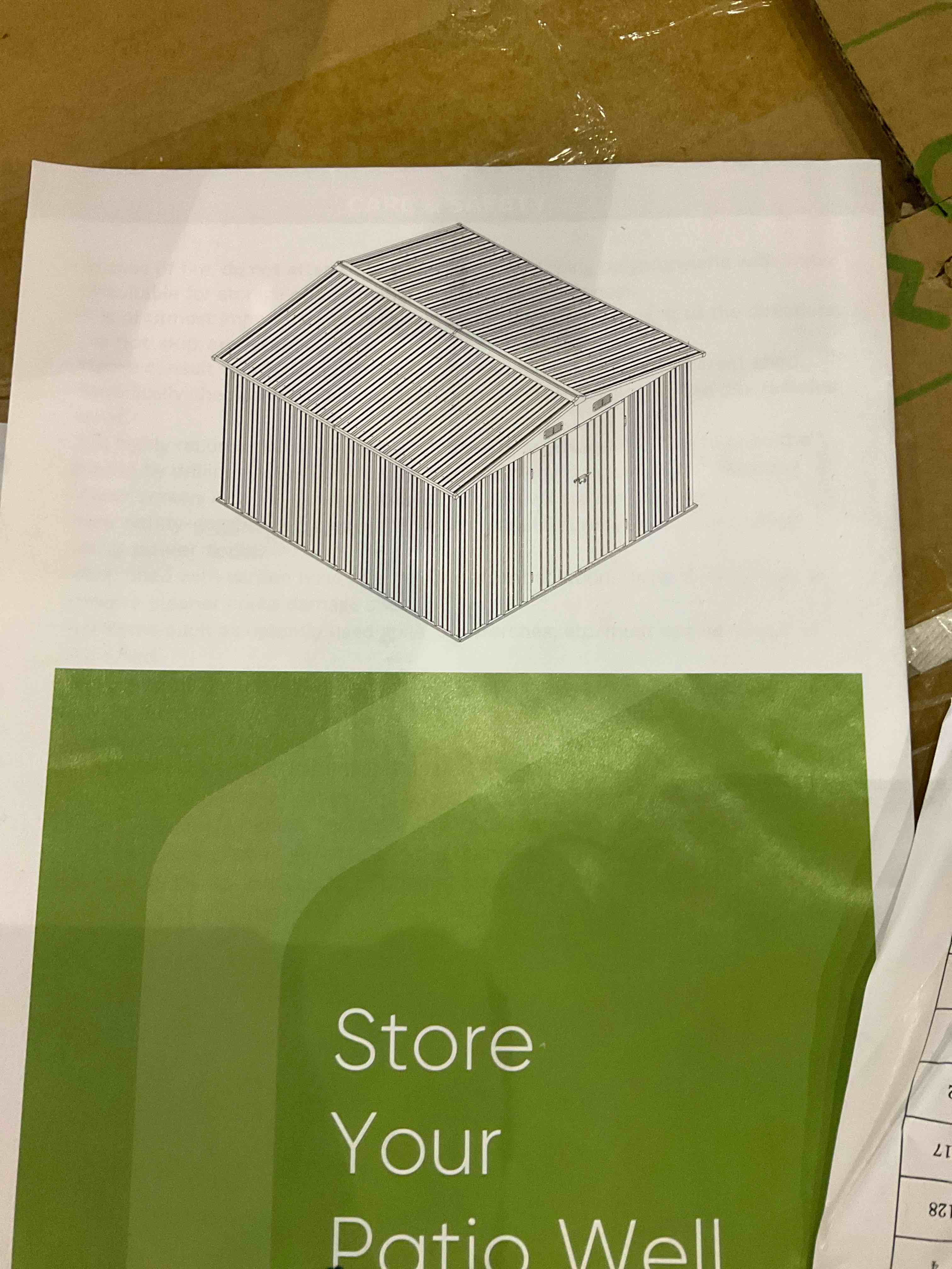 10 ft. W x 10 ft. D Metal Storage Shed box 1/2 and 2/2