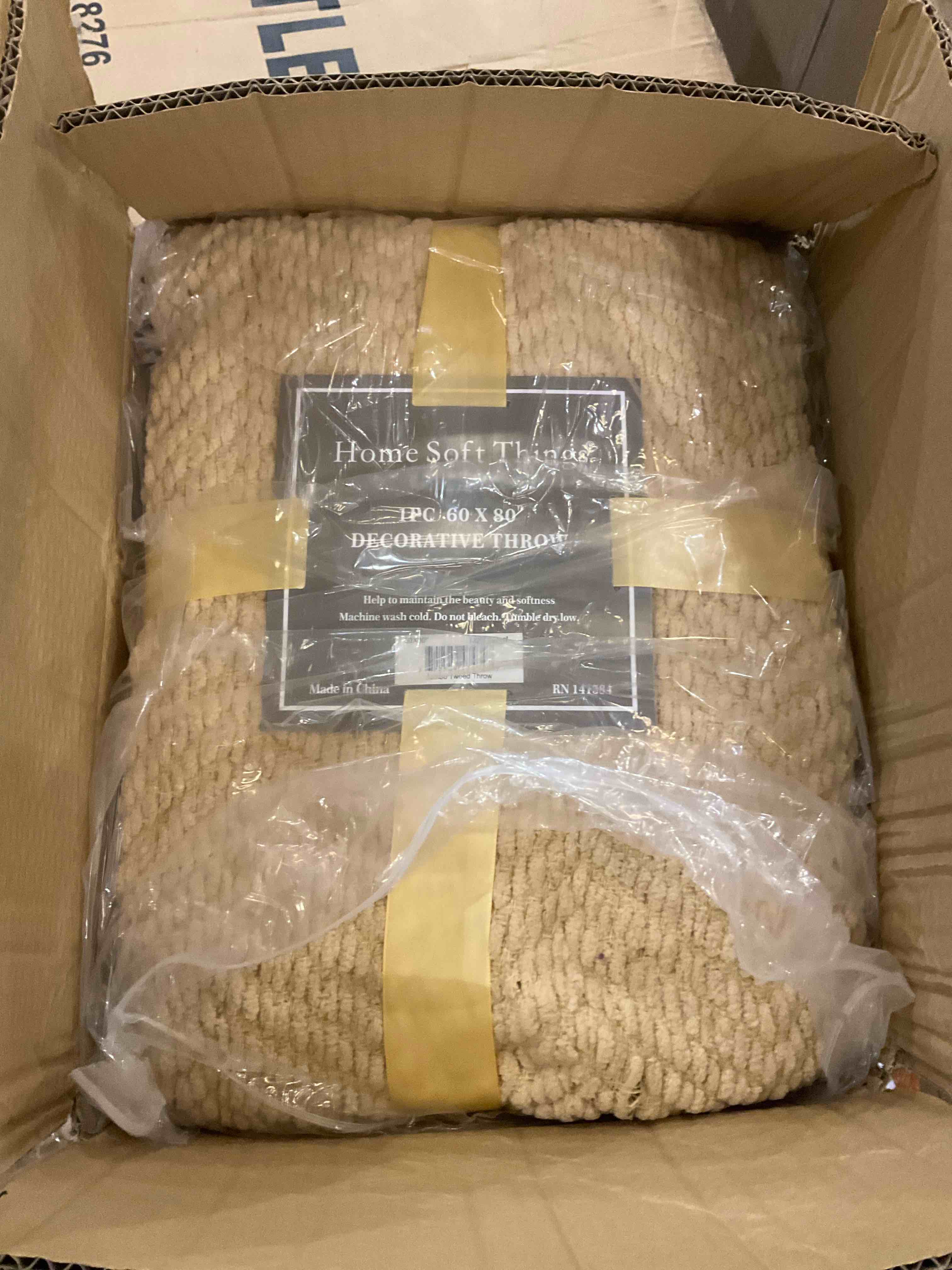 Tweed Knitted Throw Blanket