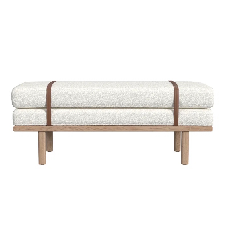 Azayvion Upholstered Bench with Wood Base