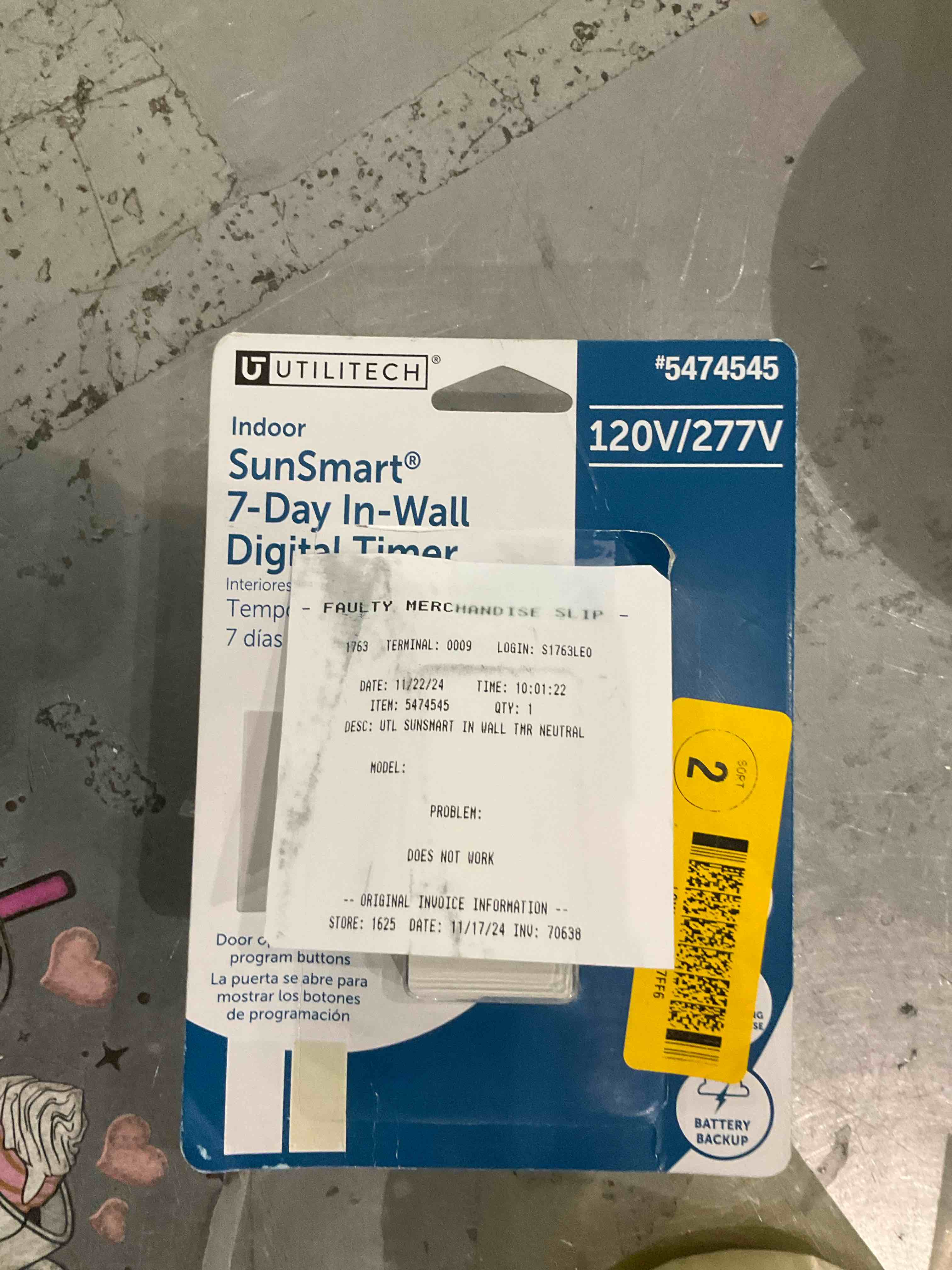 ulitech 7 day in wall digital timer 