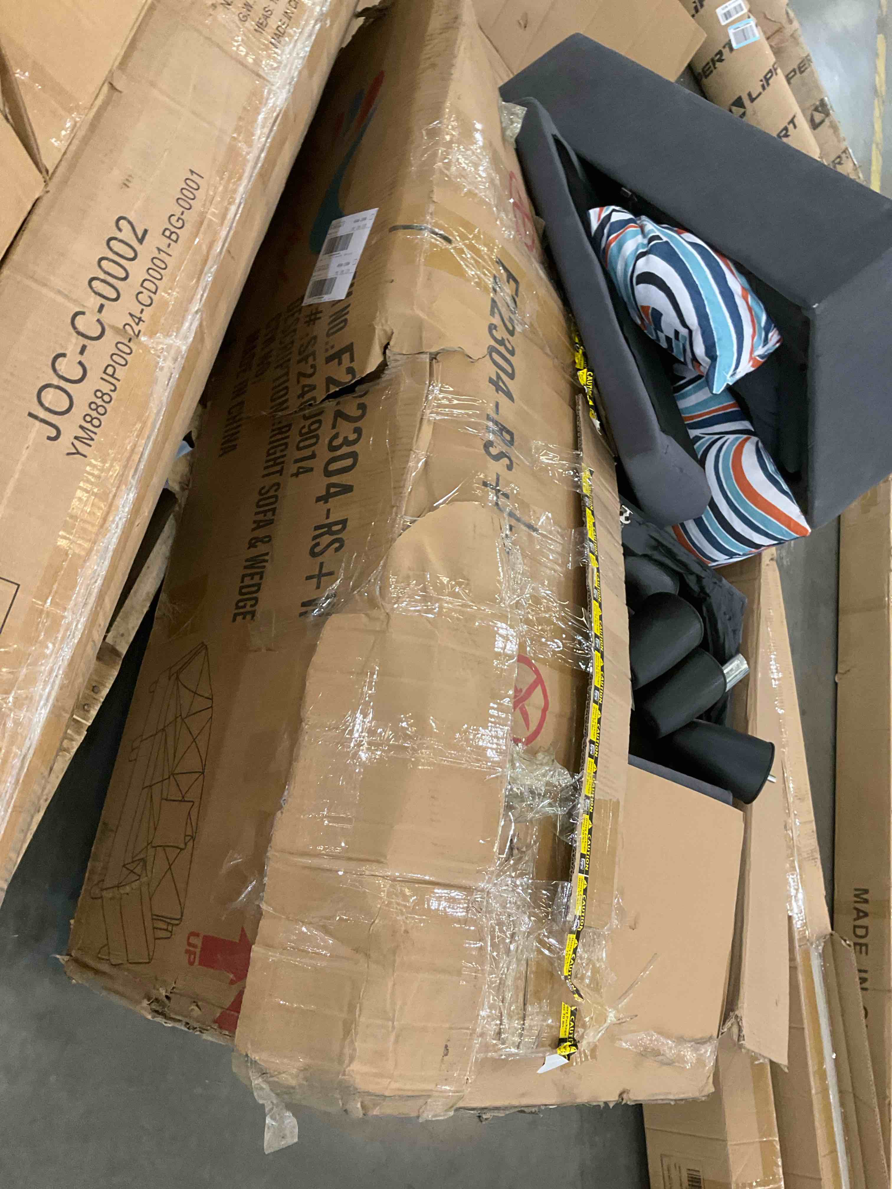 right sofa and wedge section