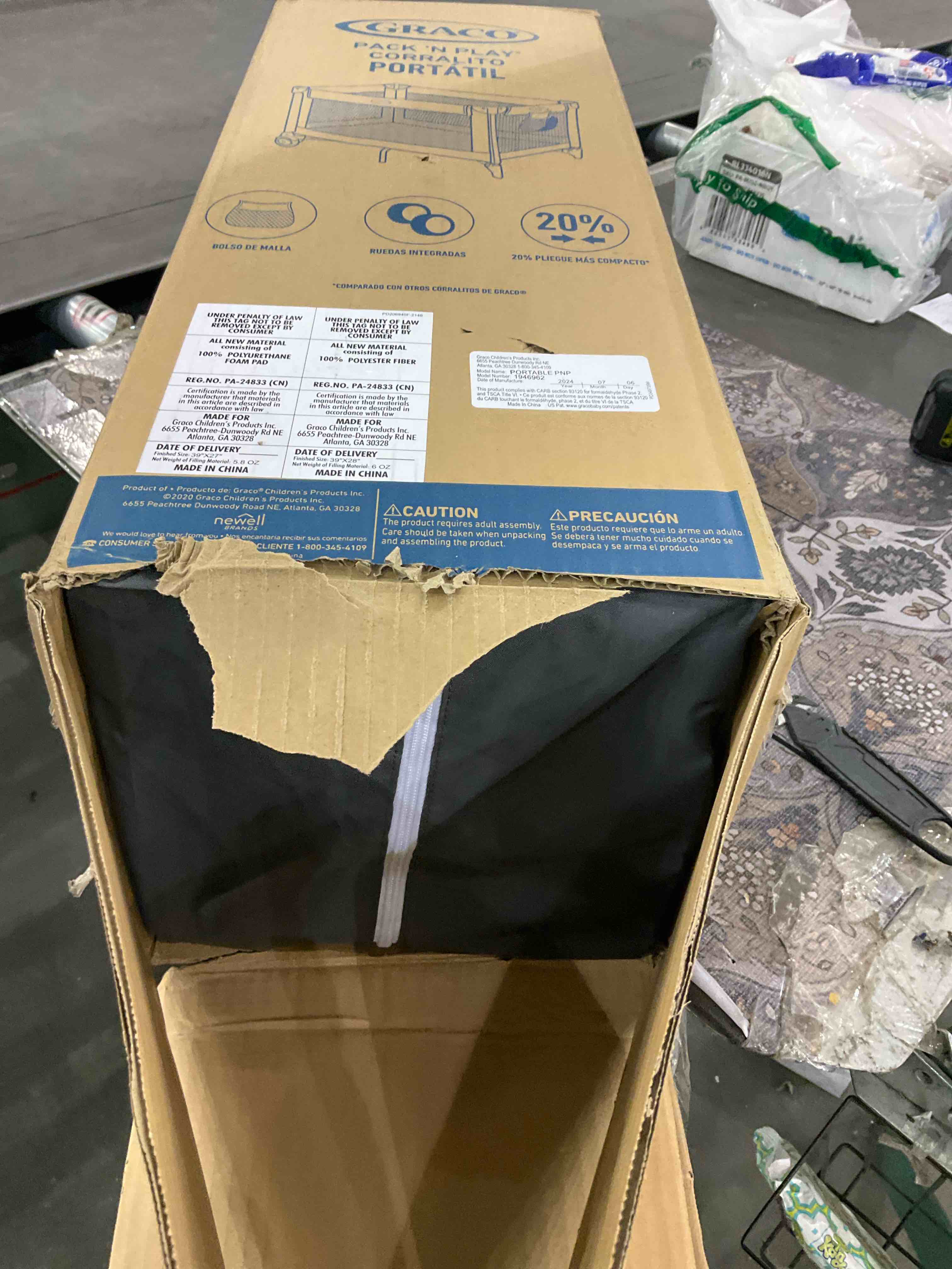 Graco Pack and Play Portable Playard, Push Button Compact Fold, Carnival