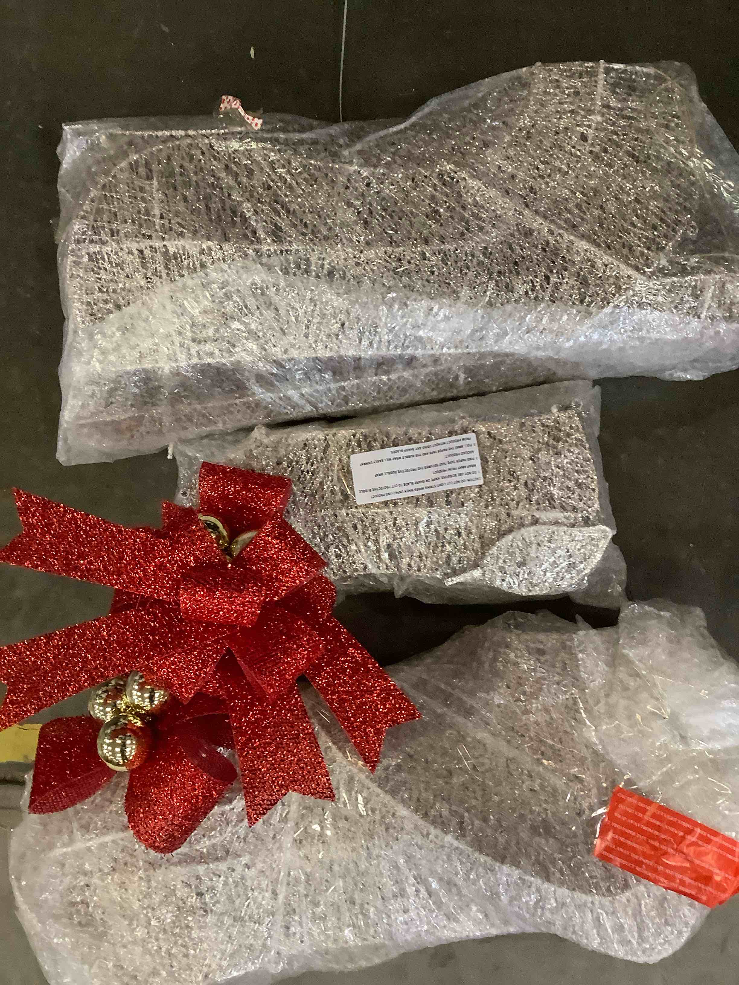 4.6FT Outdoor Christmas Decorations Deer Family Set - 3 Piece Lighted Christmas Reindeer - Weather Proof Reindeer Home Yard Decoration with 240 Warm White LED Lights,Ground Stakes, Zip Ties