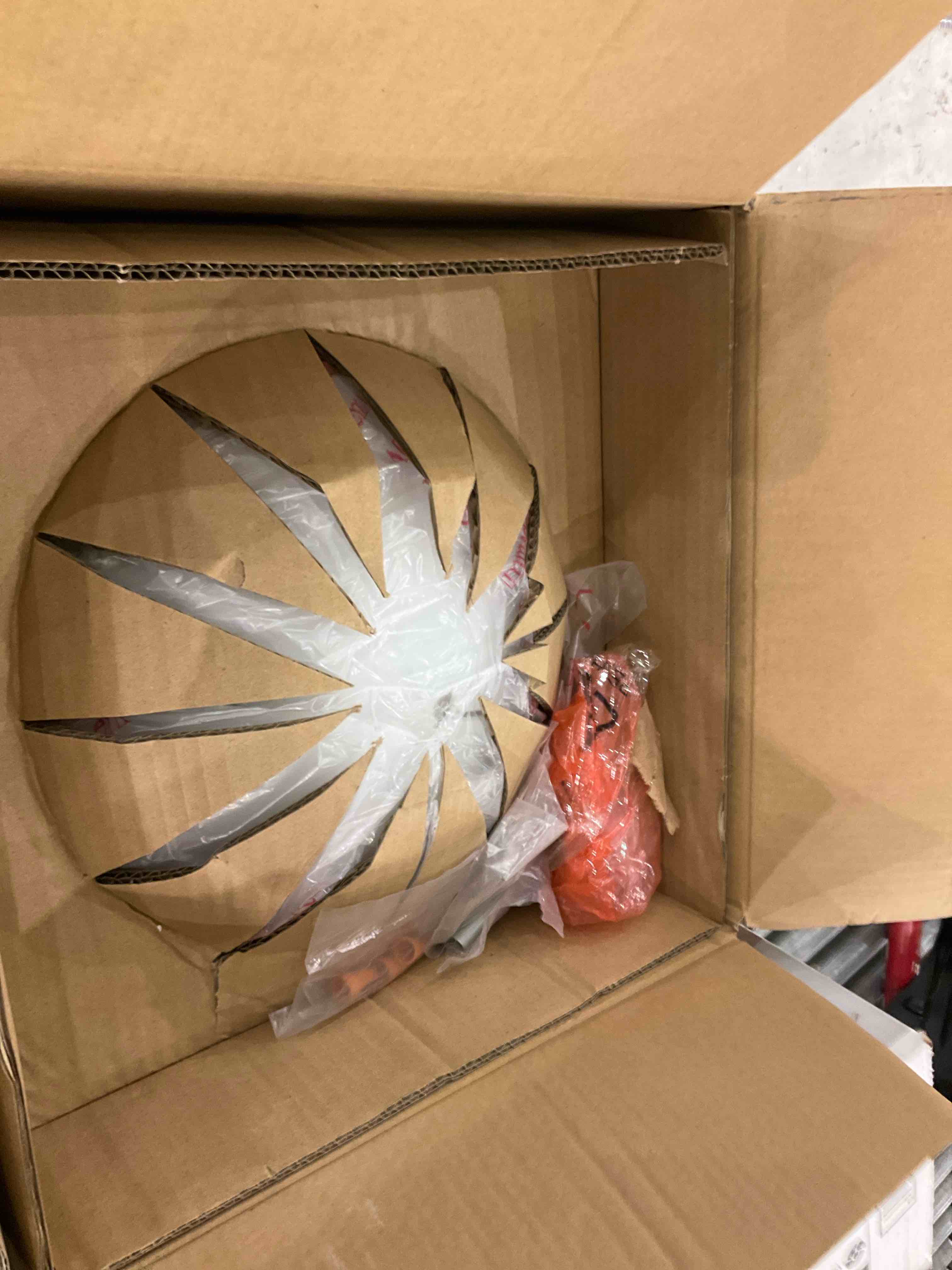 Condition photo showing As Is for project source 13 in round flushmount lights 2 ct