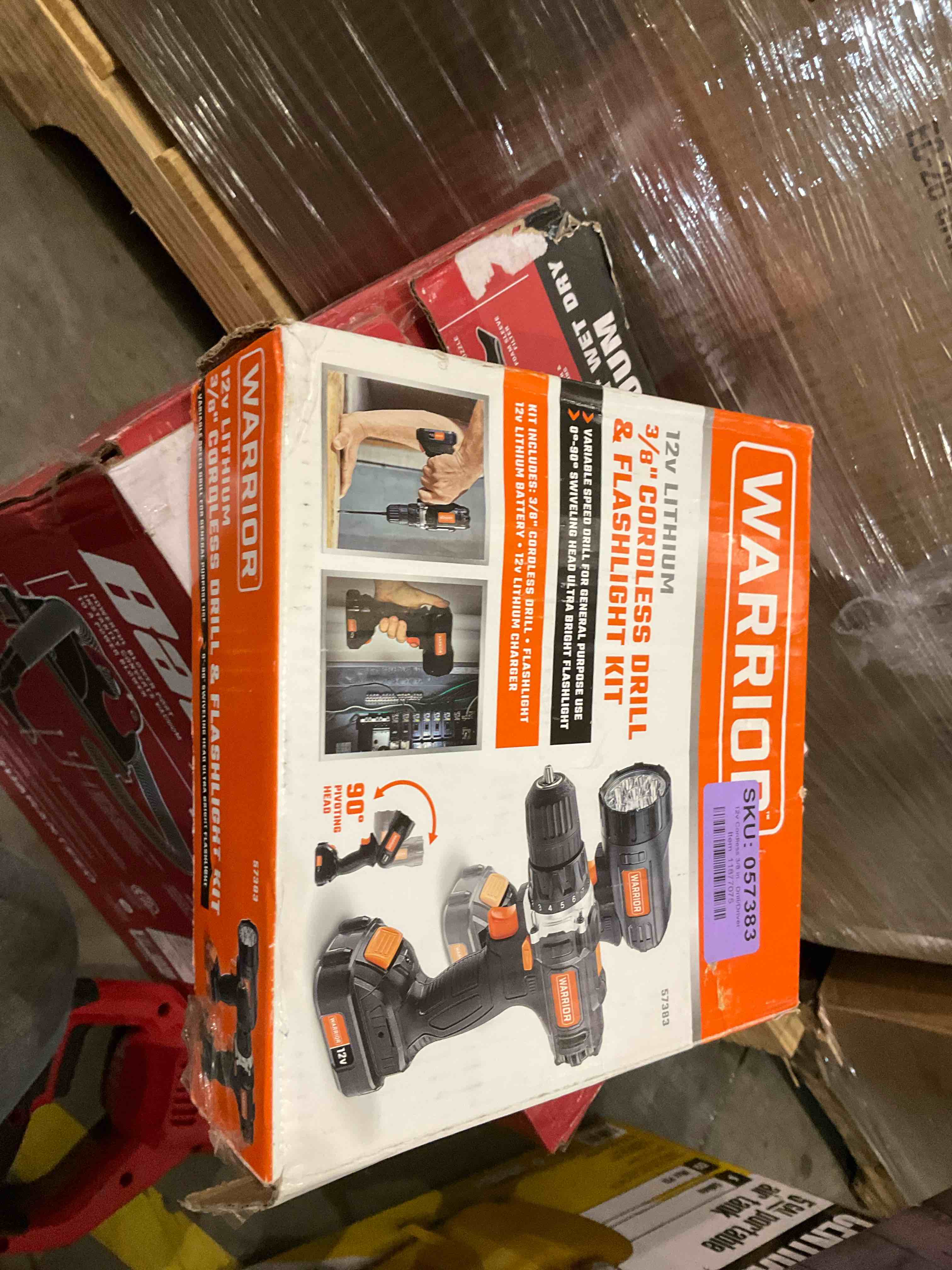 3/8” cordless drill and flashlight