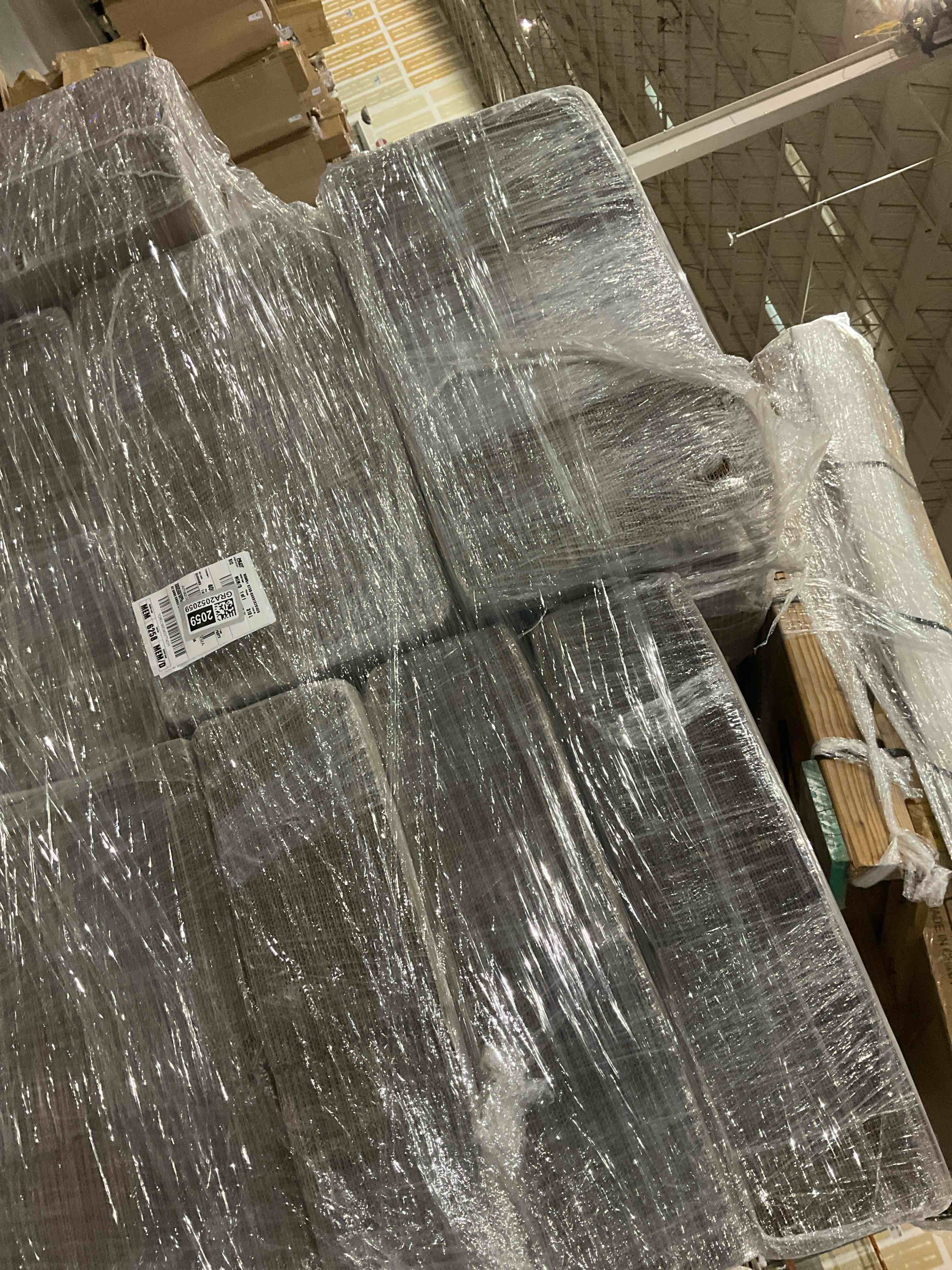 Full pallet of cardboard boxes 