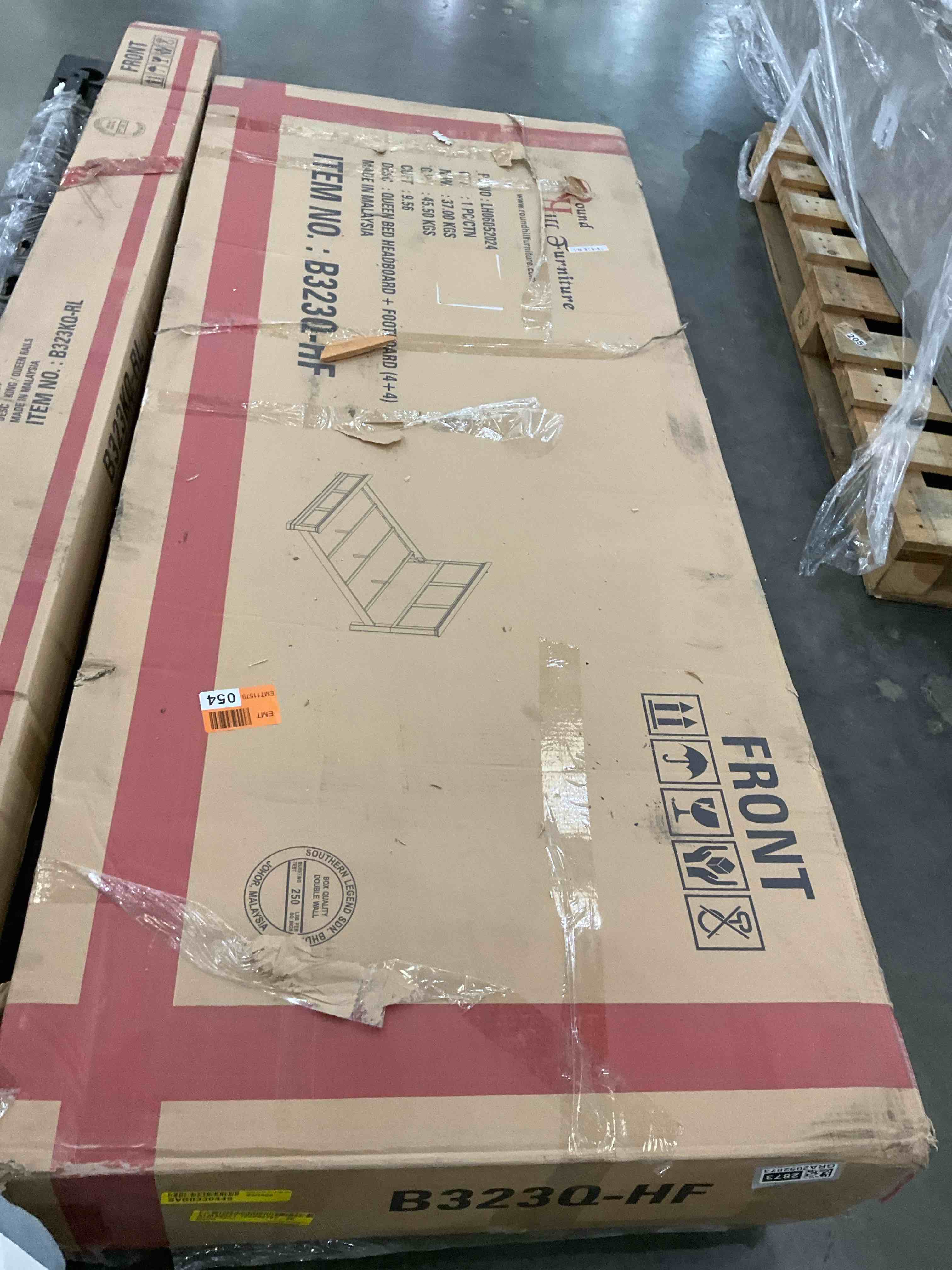 queen bed headboard + footboard 