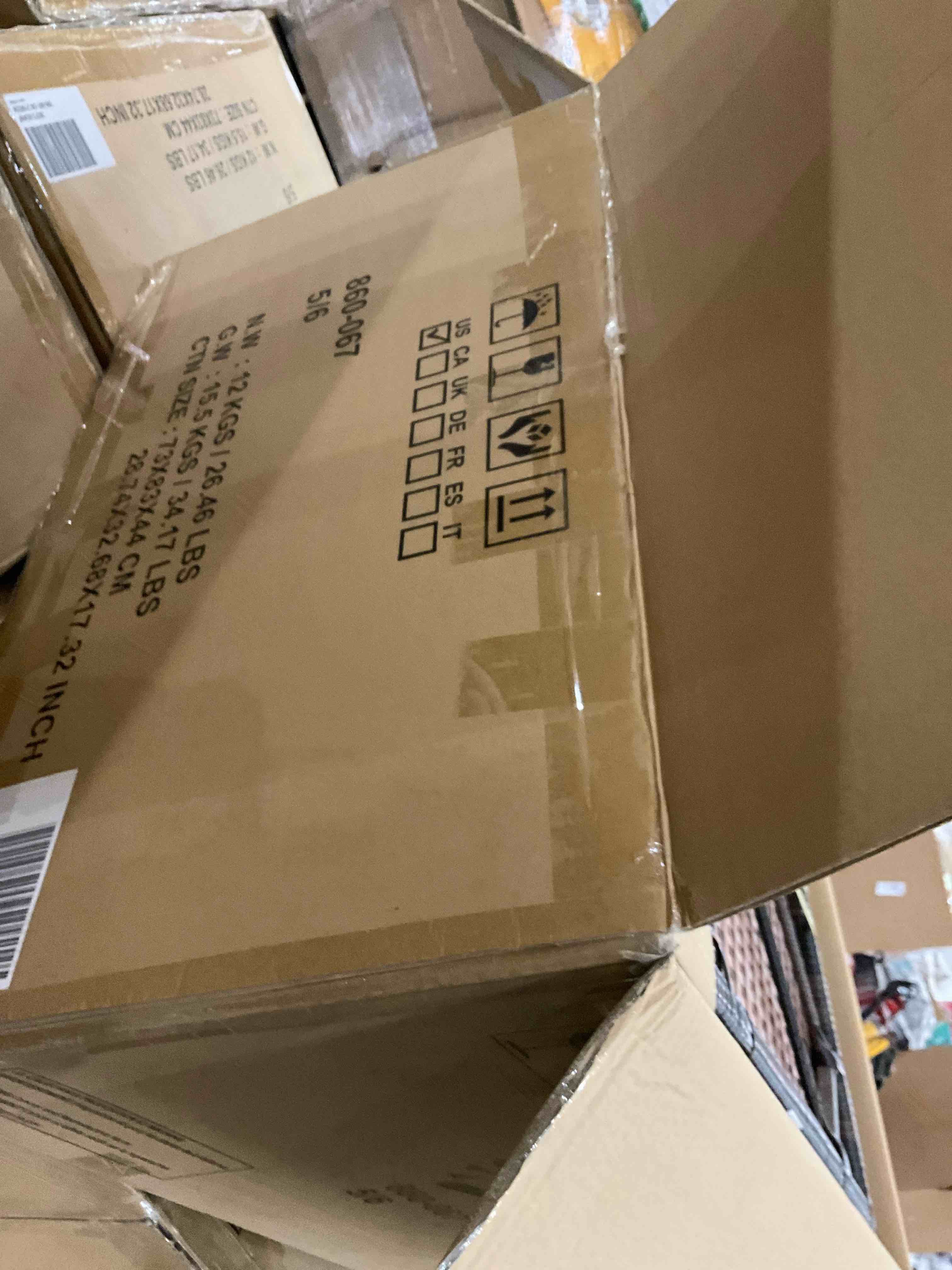 BOX 5 of 6 ONLY, Outsunny Patio Furniture Set, 9 Piece Outdoor Sectional Sofa, All-Weather PE Rattan Wicker Conversation Set with Chairs, Ottoman, Loveseat, Coffee and Side Table, Cushions, Sand 