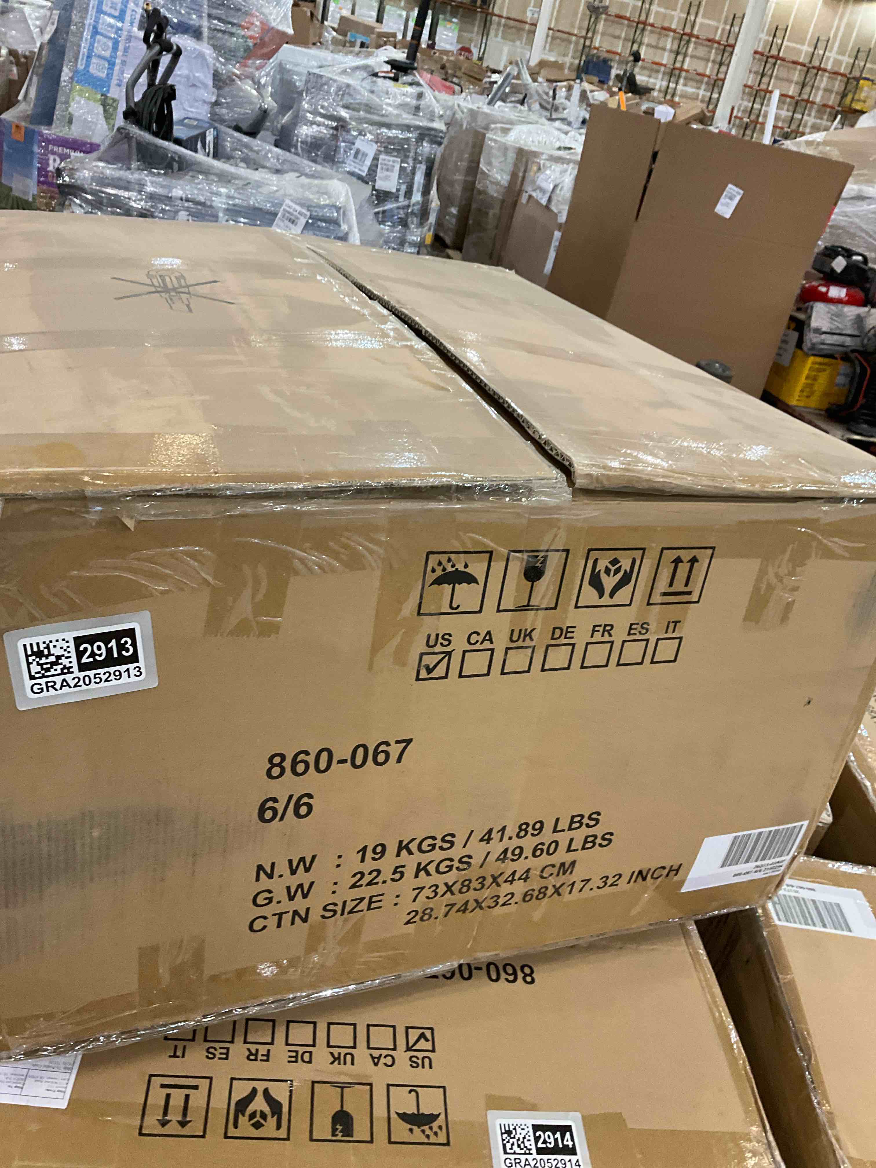 BOX 6 of 6 ONLY, Outsunny Patio Furniture Set, 9 Piece Outdoor Sectional Sofa, All-Weather PE Rattan Wicker Conversation Set with Chairs, Ottoman, Loveseat, Coffee and Side Table, Cushions, Sand