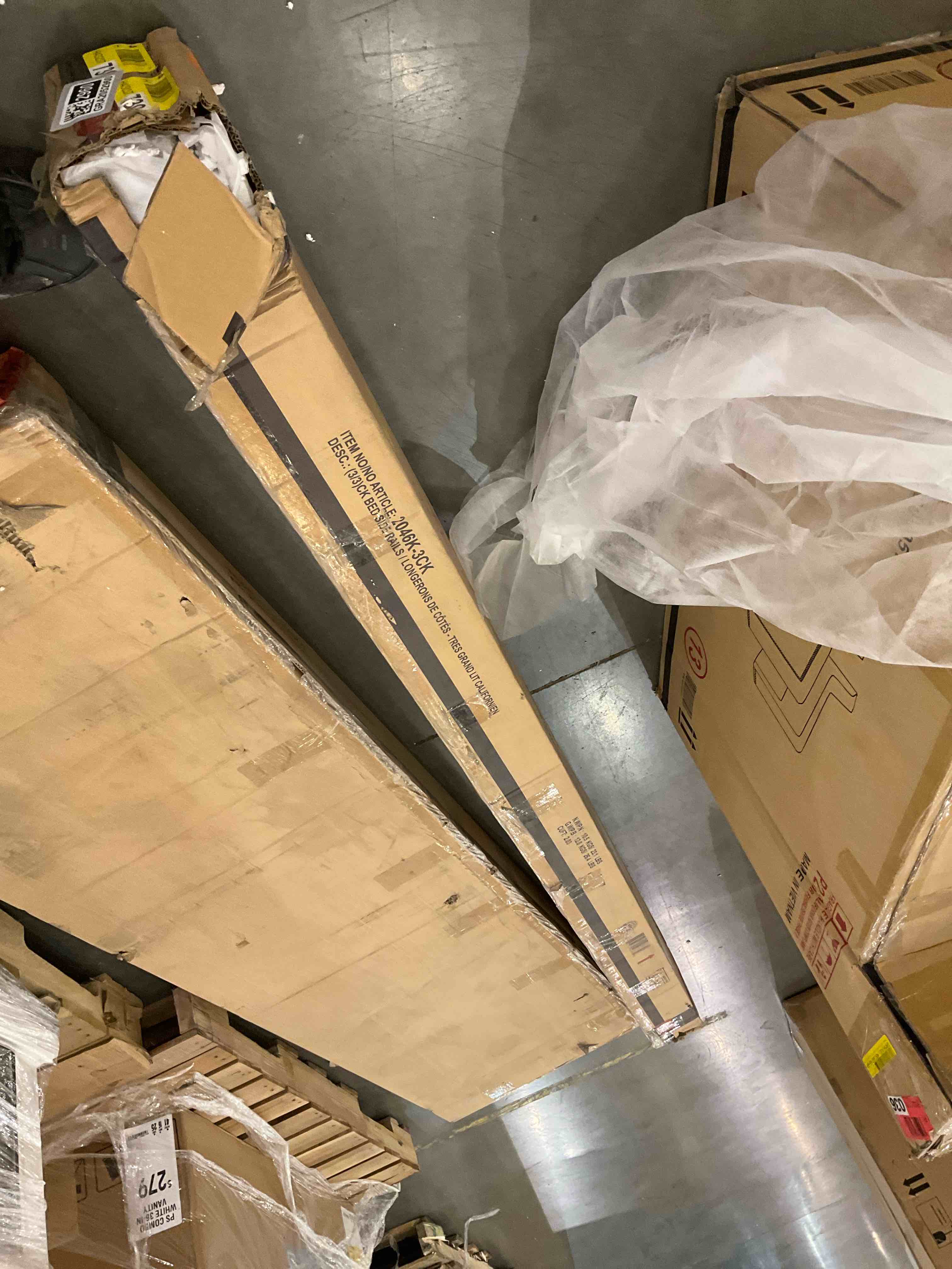 box 3 of 3 only, cal king bed side rails 