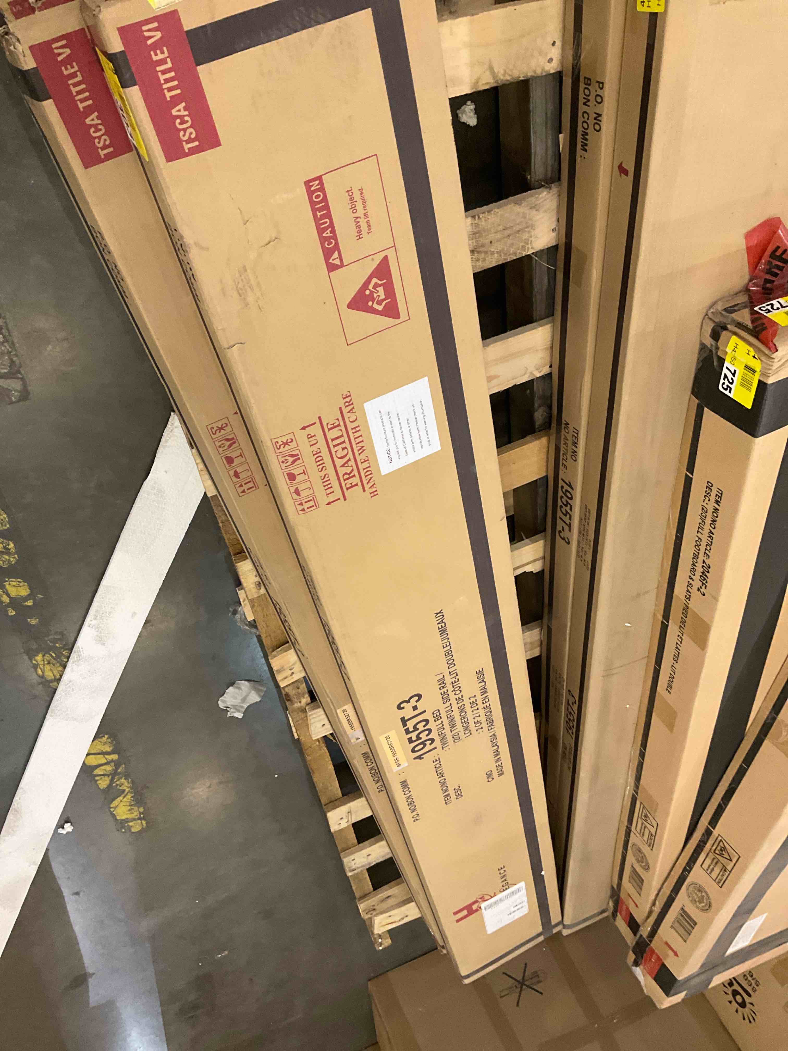 twin full bed box 2/2 side rail