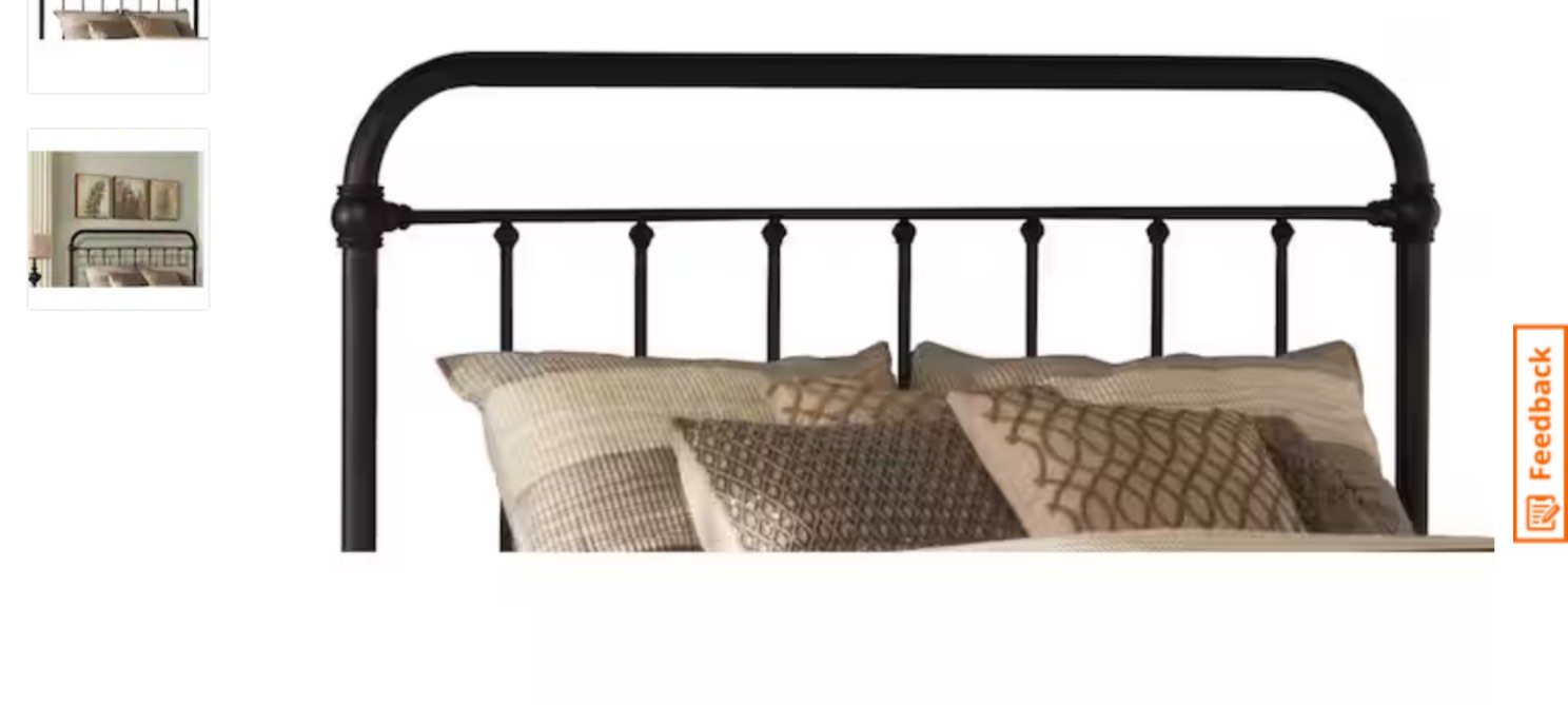 Leg extension Kirkland Metal Queen Bed without Frame, Dark Bronze