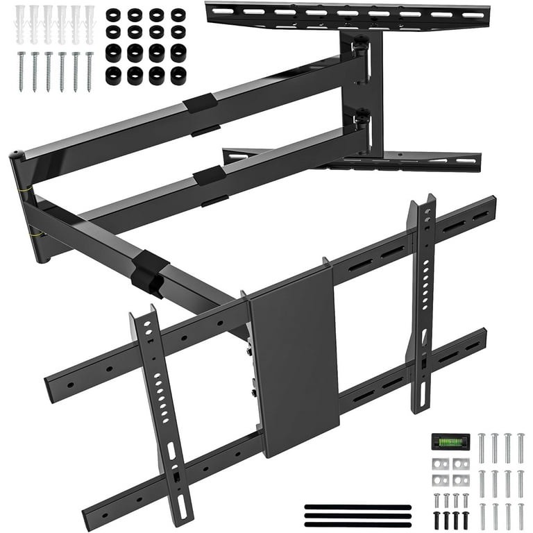 long arm tv wall mount for 37-75 inch tv, 47” extra long articulating arm full motion tv mount, corner tv bracket swivel and tilt fits, max vesa 600x400mm, 99 lbs