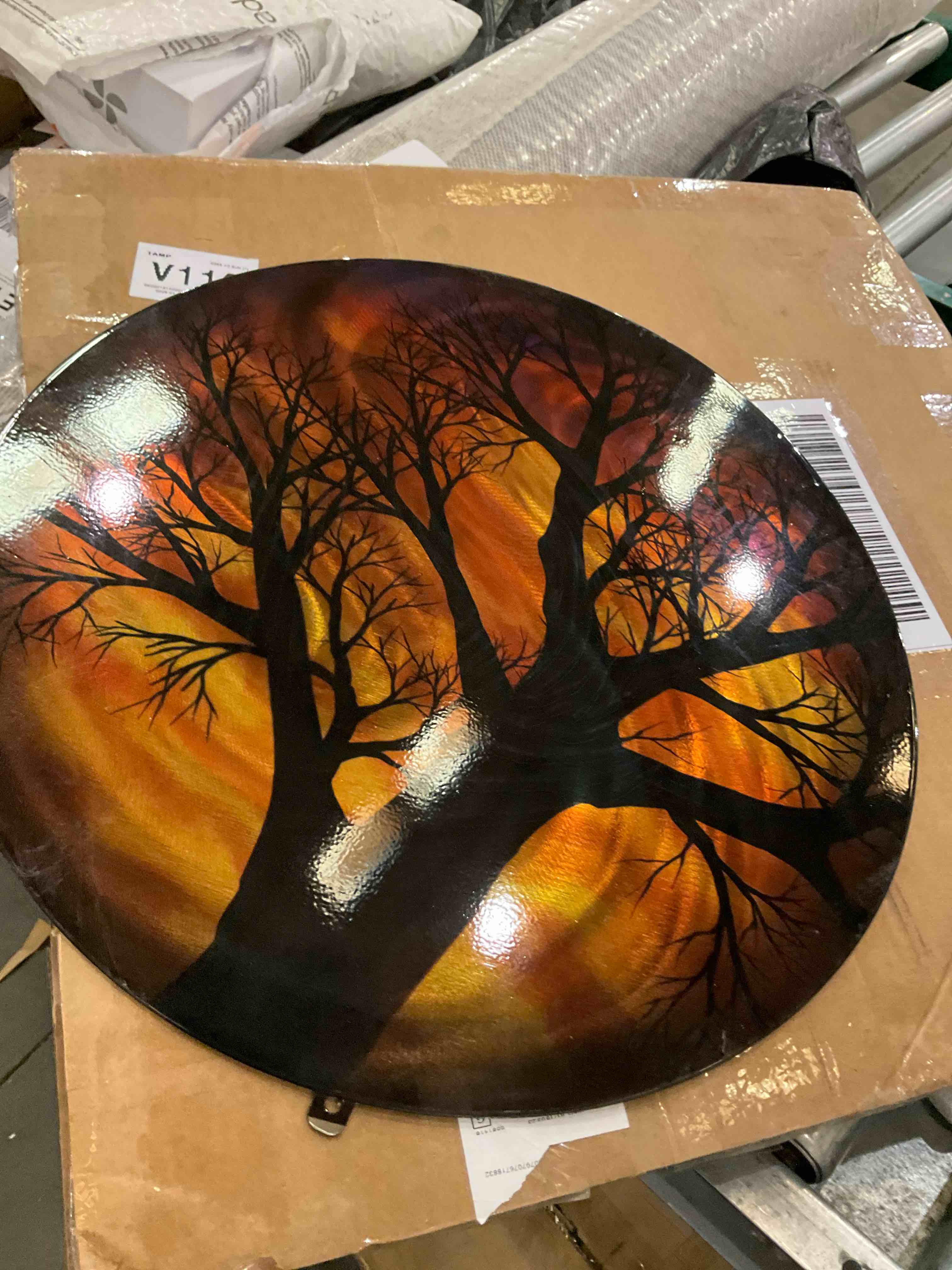 Steel Autumn Tree Round 3D Wall Decor