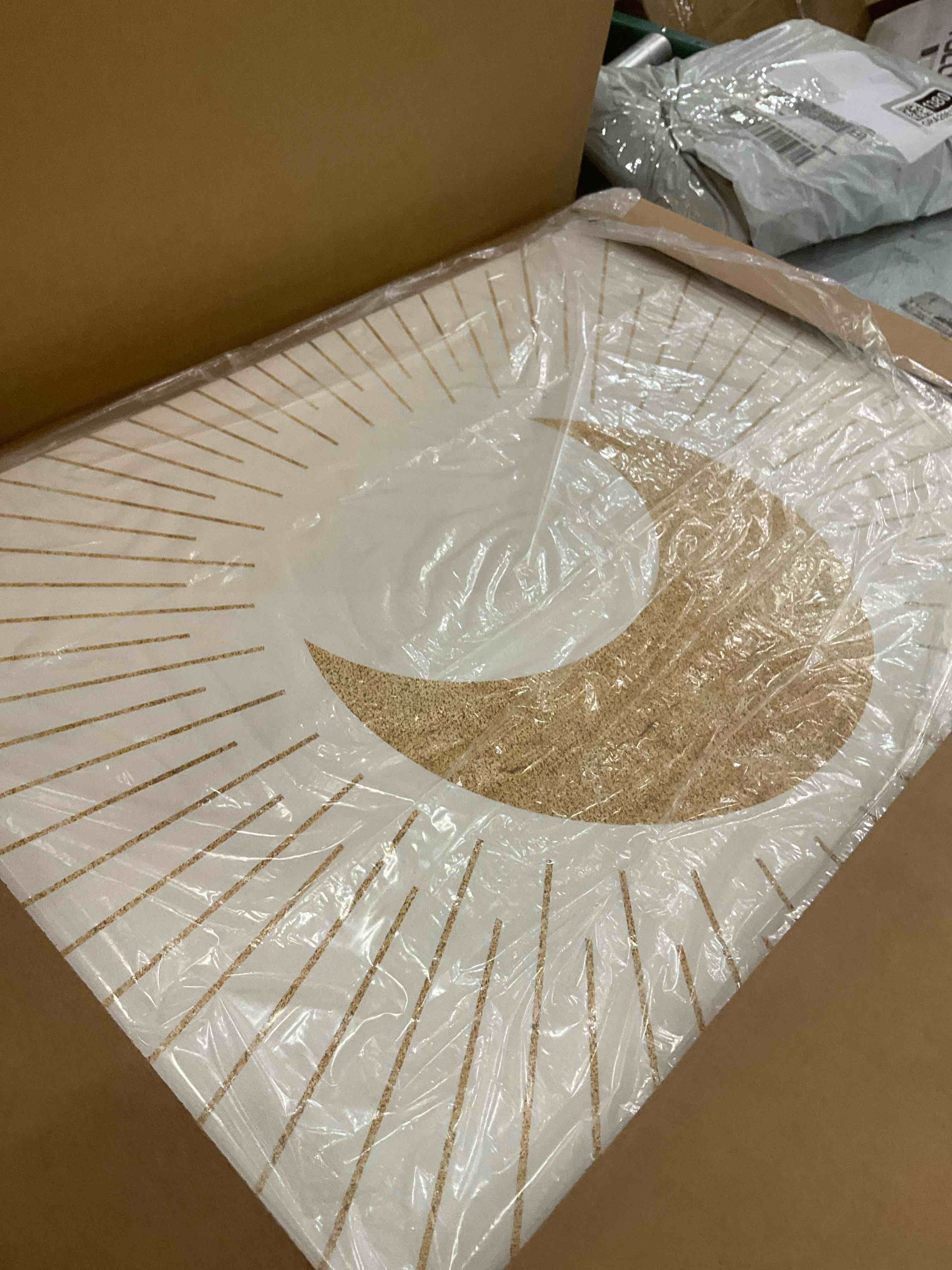 Gold Sun Moon Star - 3 Piece Wrapped Canvas Print Set