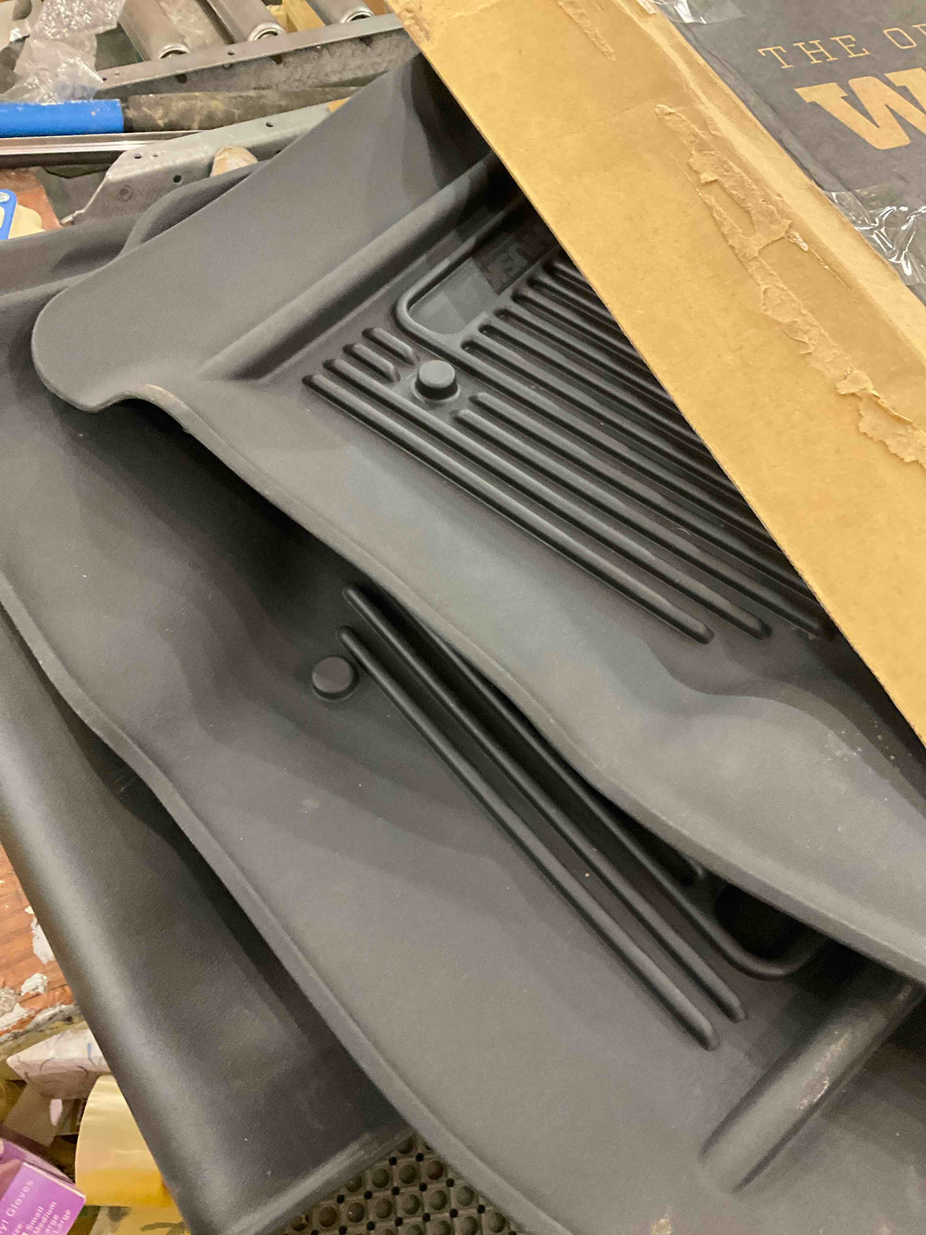 Husky Liners Weatherbeater Floor Mats | Fits 2015 - 2024 Ford F-150 (Includes 2022 - 2024 Lightning) SuperCrew w/Carpet & w/out Fold Flat Storage | Front & 2nd Row, 3-pc Black - 94041