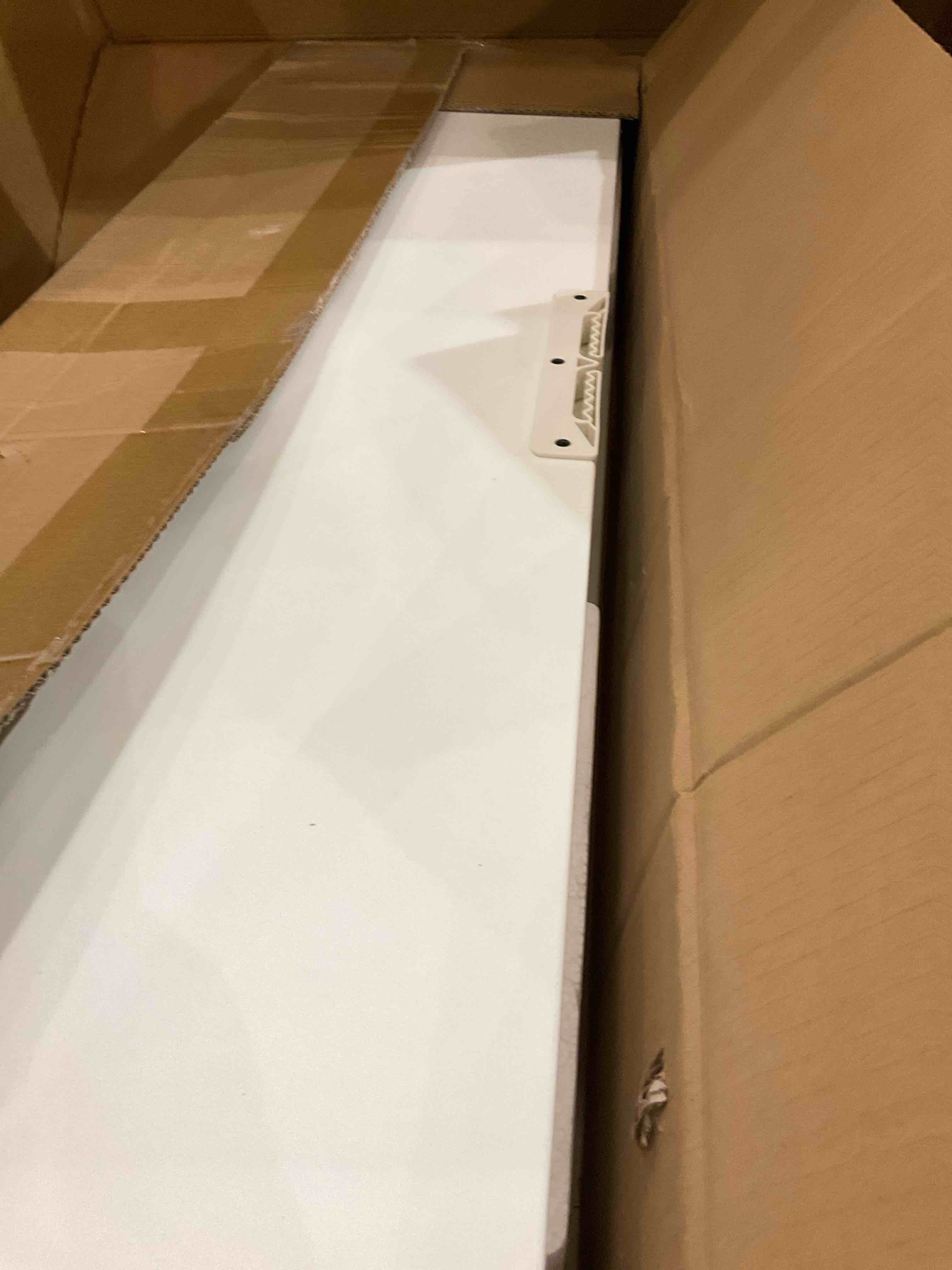 Electric Standing Desk, Adjustable Height Stand up Desk, 48x24 Inches Sit Stand Home Office Desk with Splice Board, White Frame/White Top