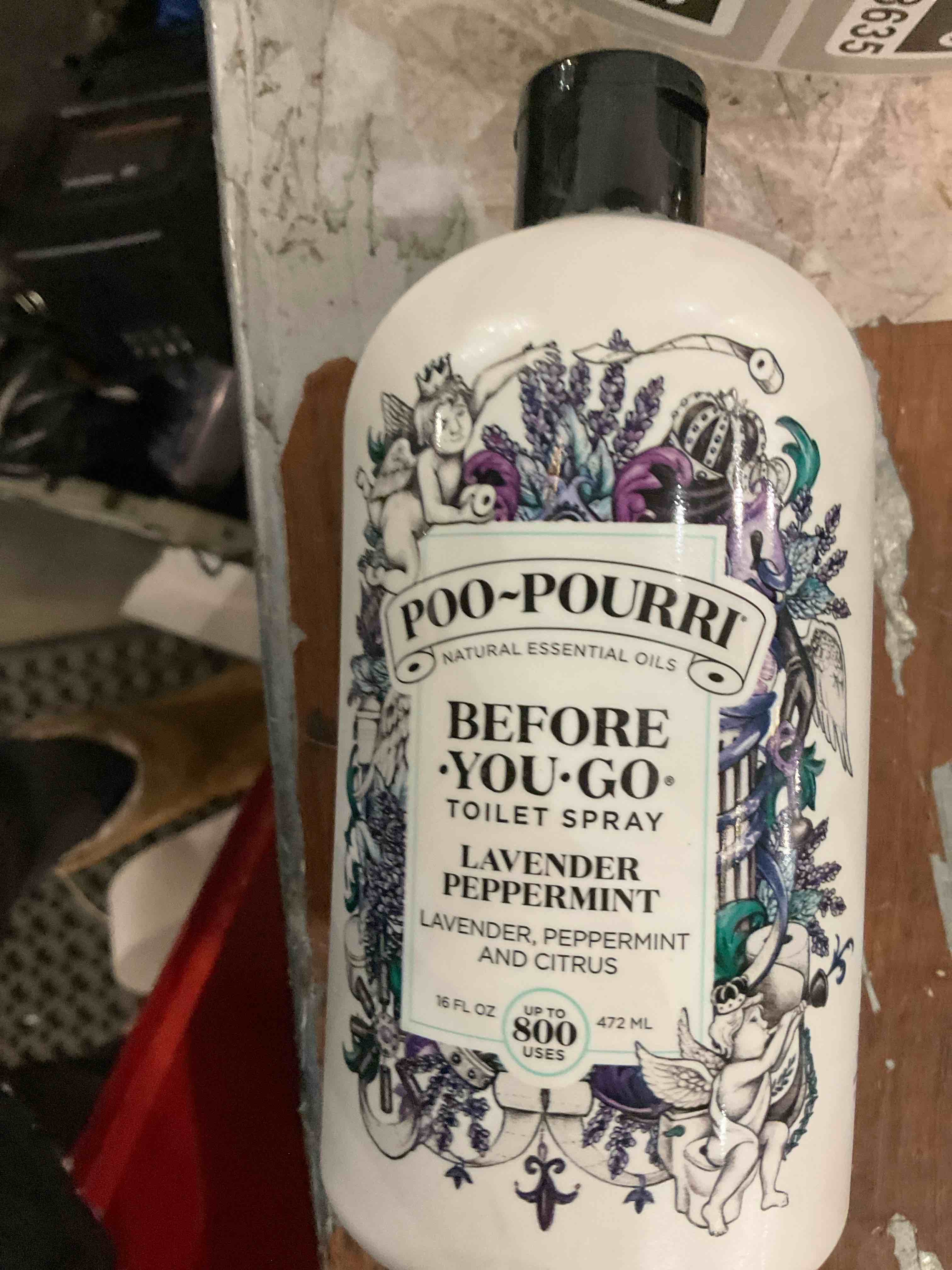Poo-Pourri Before-You-Go Toilet Spray, Lavender Peppermint, Refill Bottle, 16 Fl Oz (LVP-016-BR)