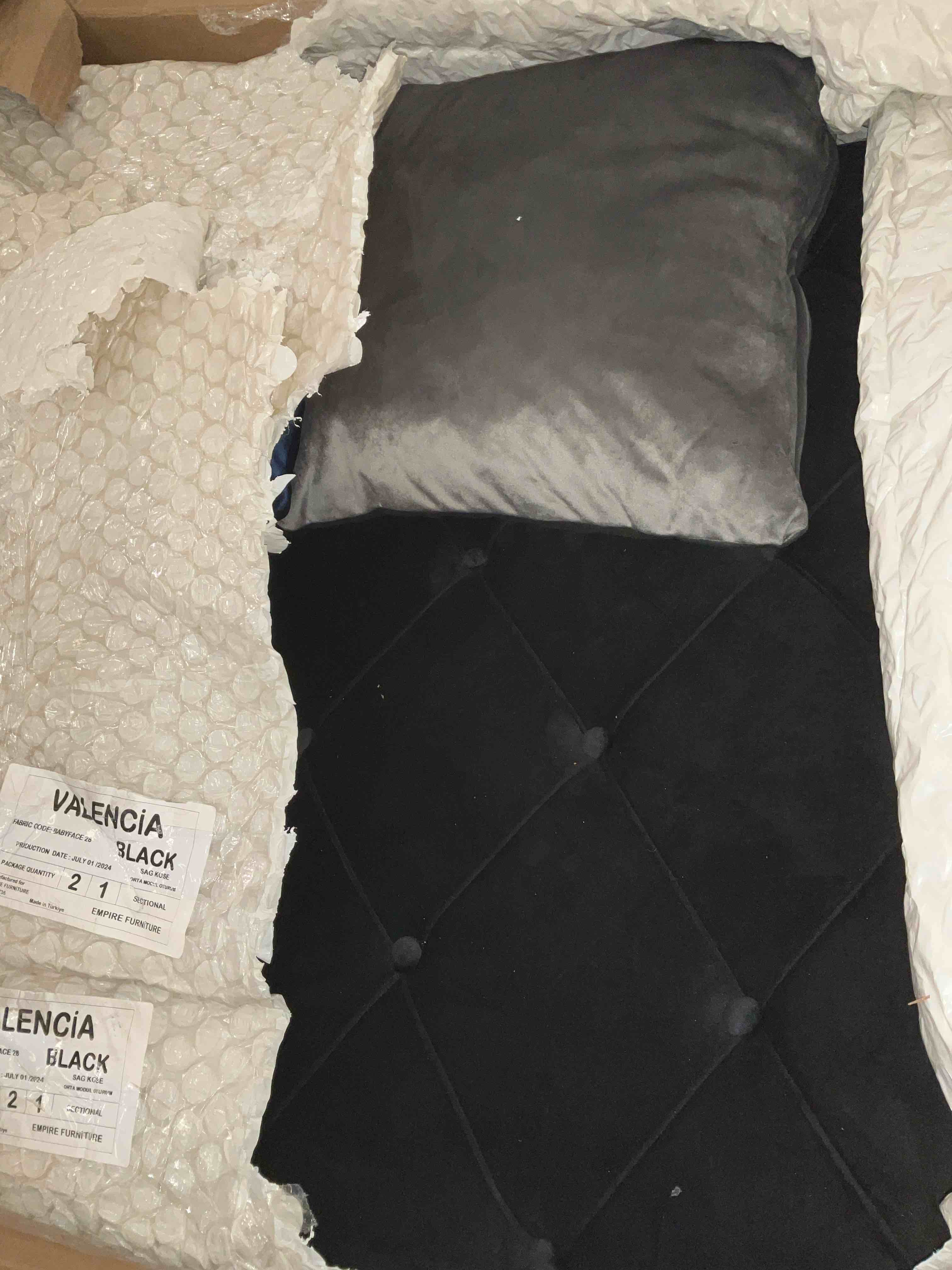 Black Sofa sectional piece incomplete