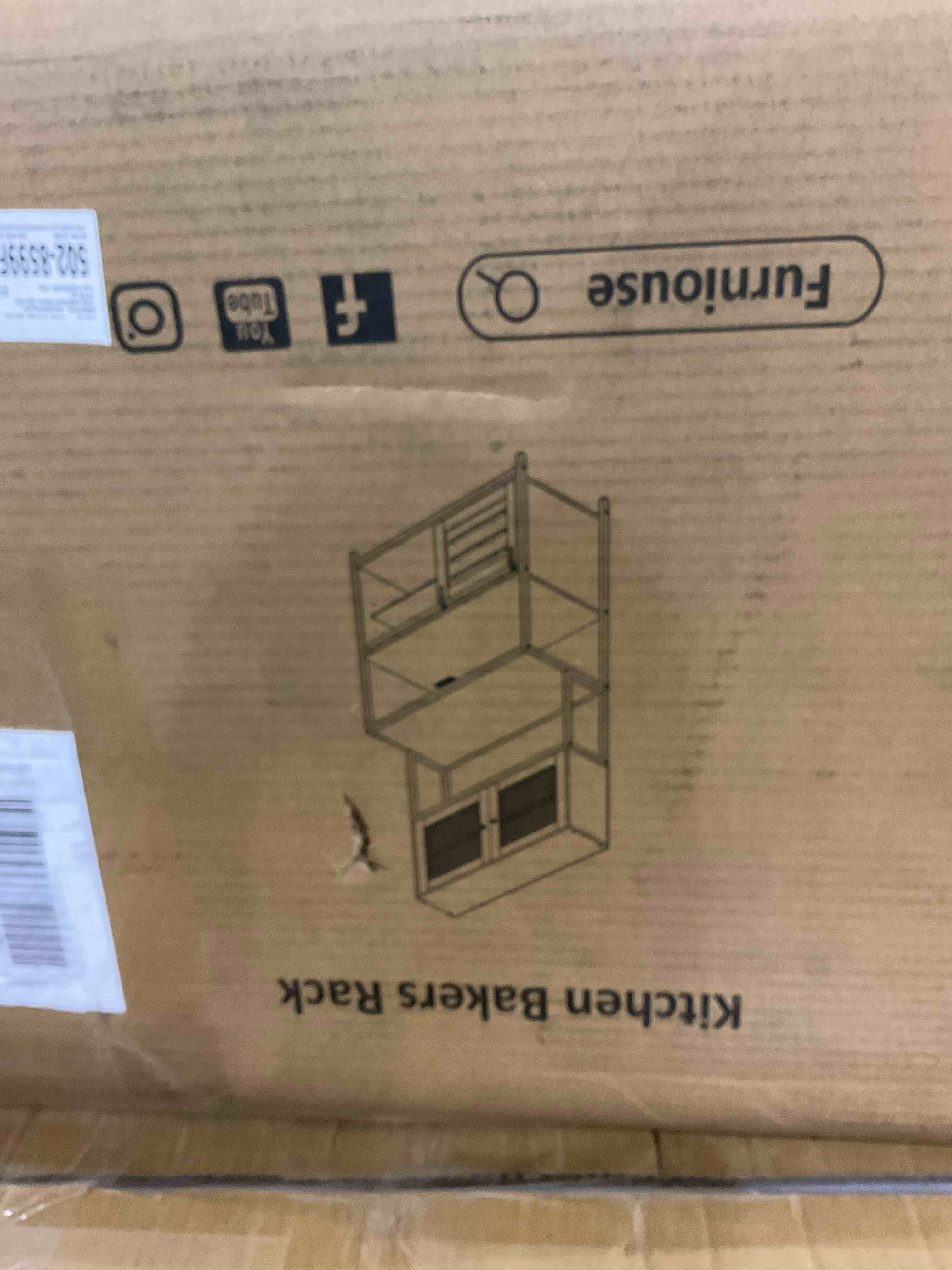 Nyyear 63"' Tall Kitchen Pantry with Outlet, Kitchen Hutch, Kitchen Coffee Bar Cabinet with Microwave Shelf