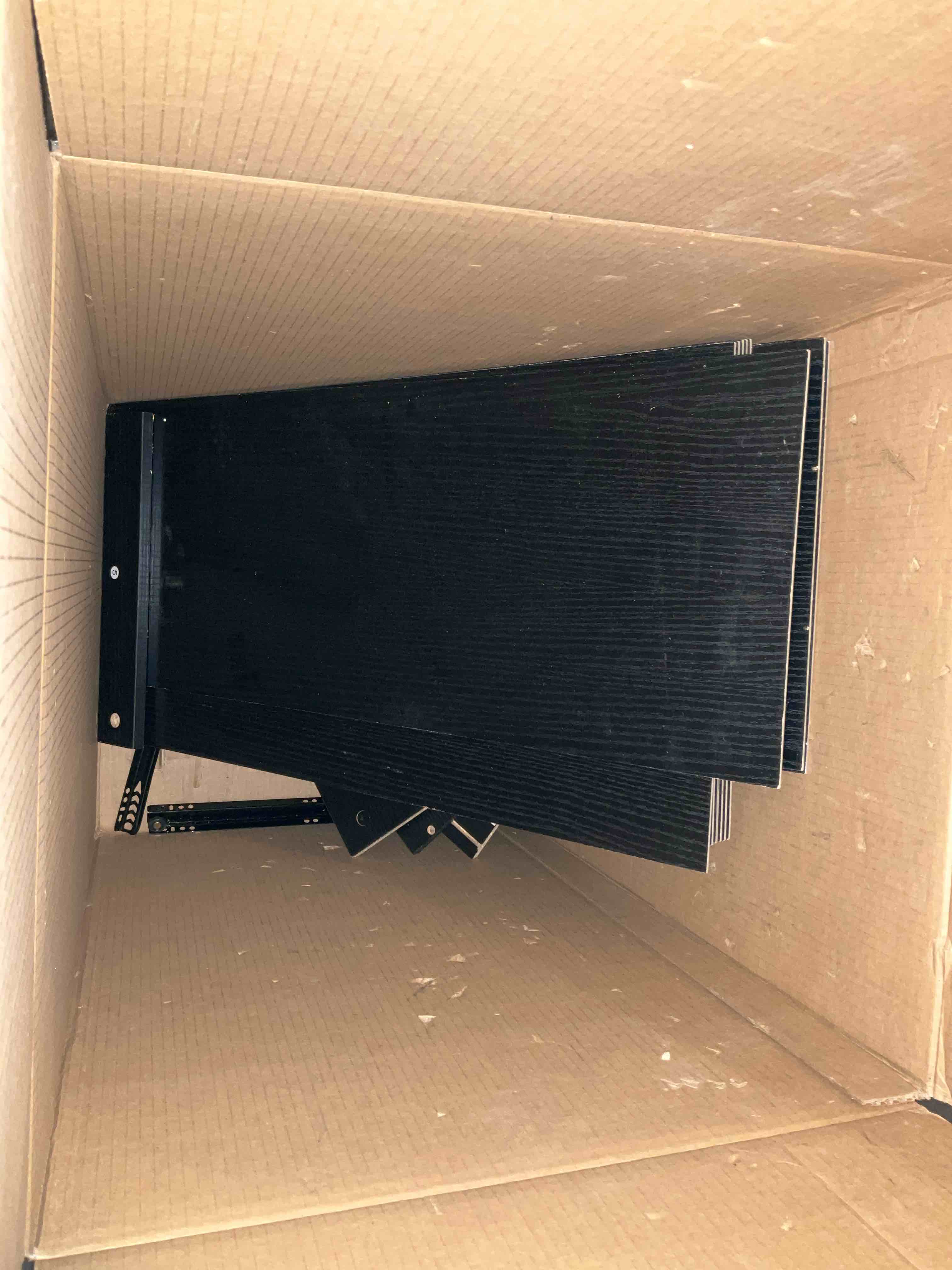 Ferhan 59" Long Black Modern Dresser For Bedroom, 6 Drawer Wood Dresser & Chest Of Drawers