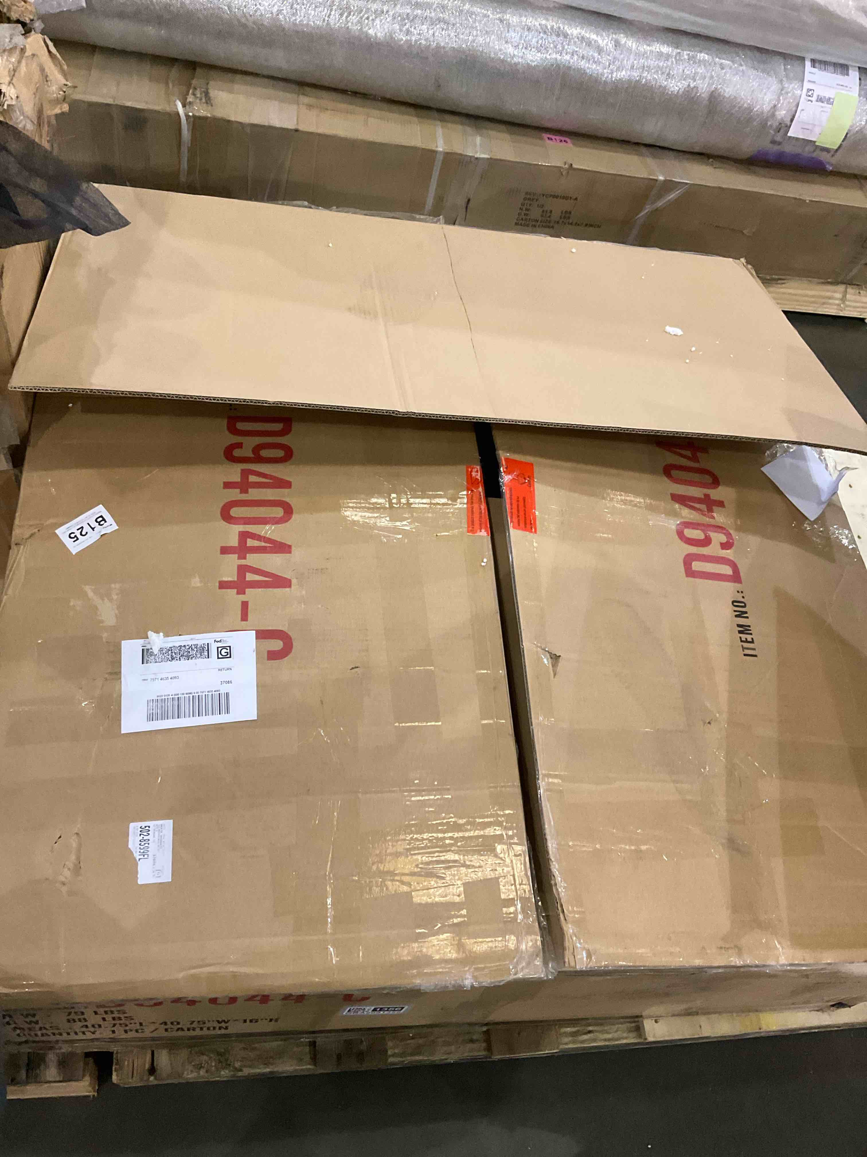 Carton B2: Single Back Frame & Seat Cushions Black