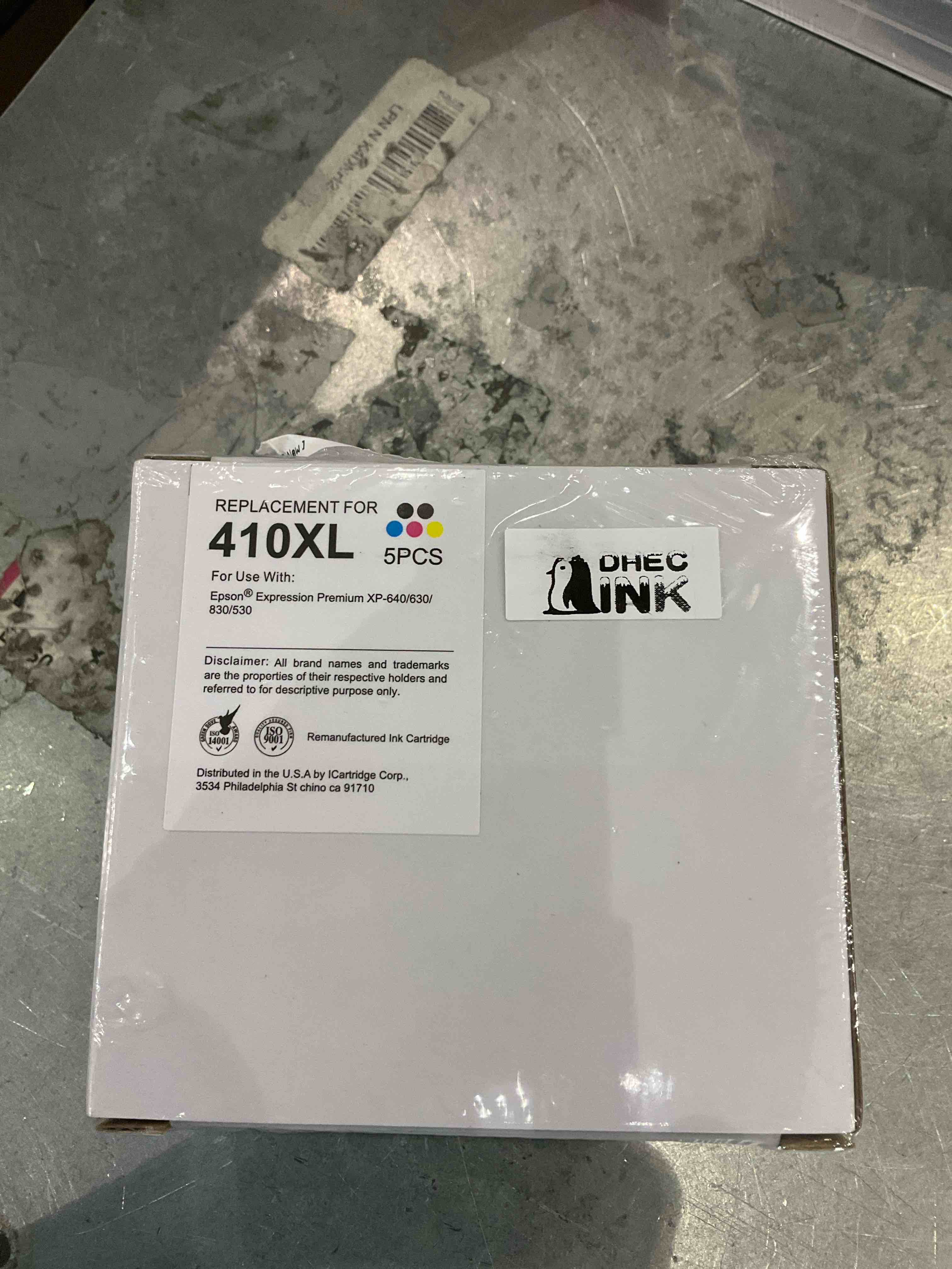 INK CARTRIDGE REPLACEMENT FOR 410XL For Use With: Epson® Expression Premium XP-640/630/ 830/530