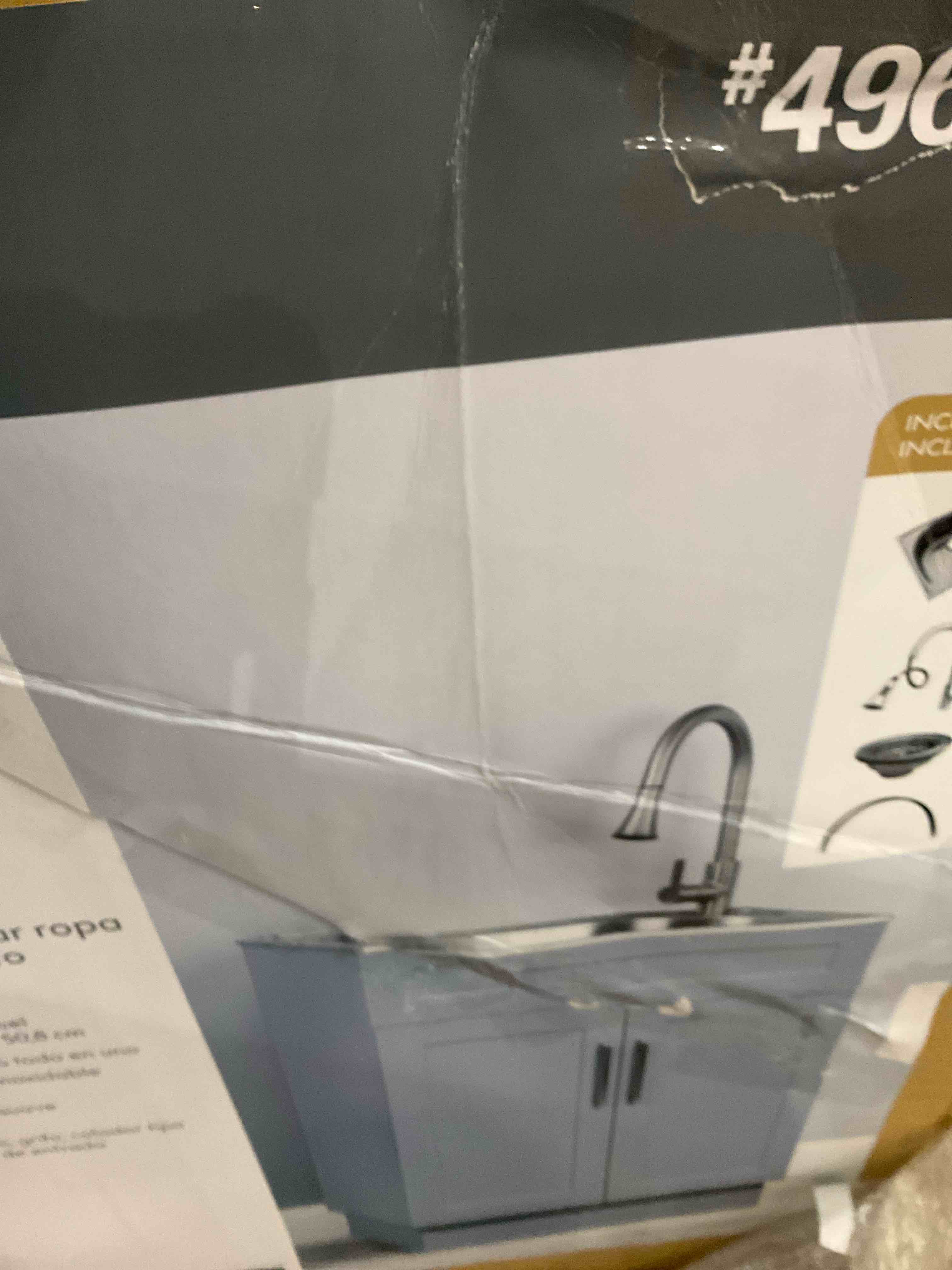 laundry tub with sink and pull down faucet 